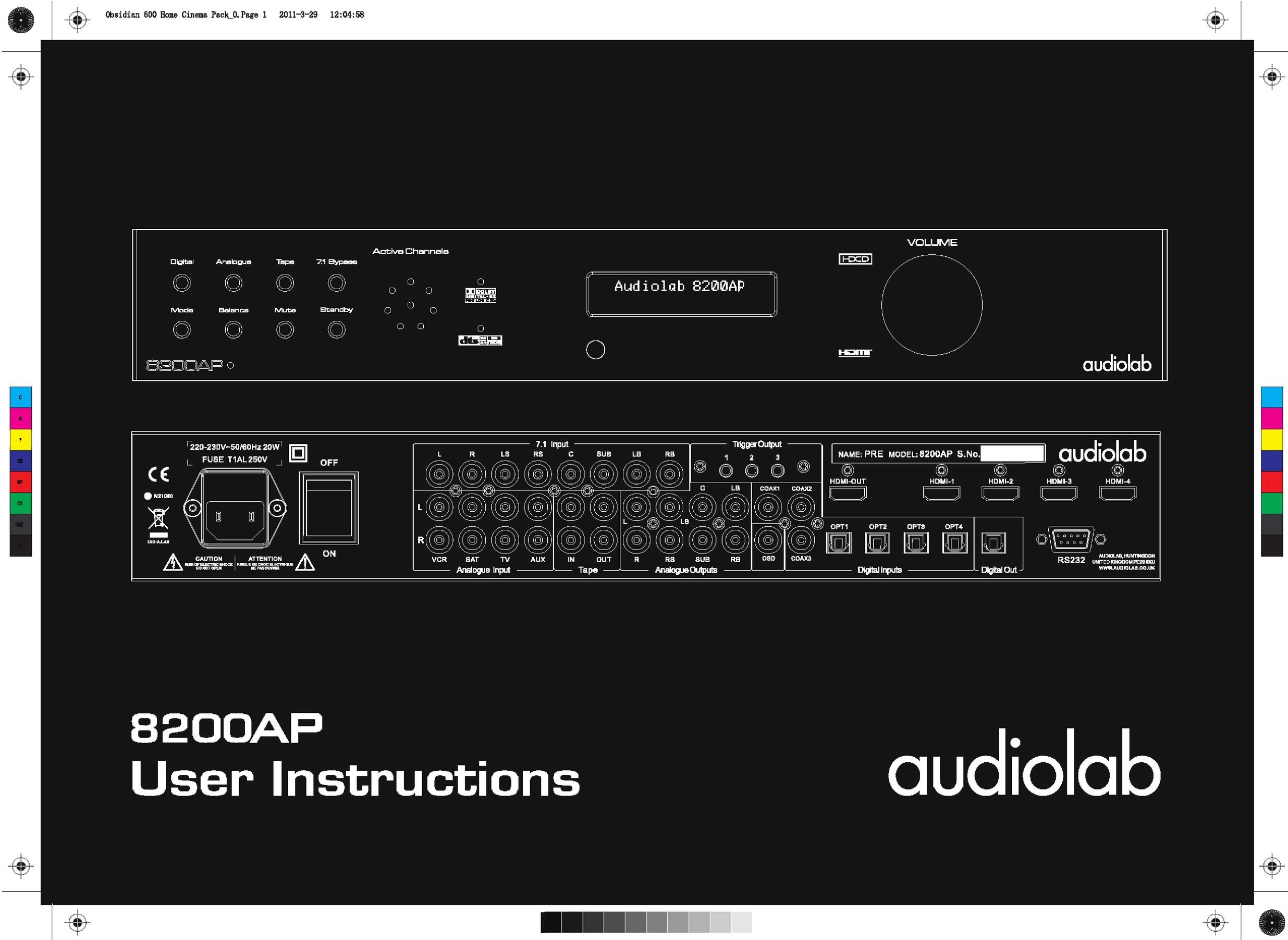 Audiolab 8200AP Stereo Receiver User Manual