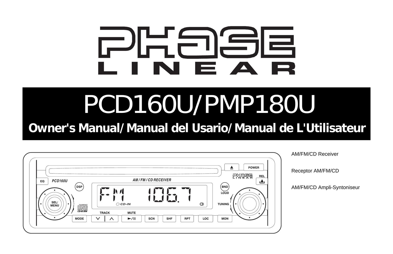 Audiovox PMP180U Stereo Receiver User Manual