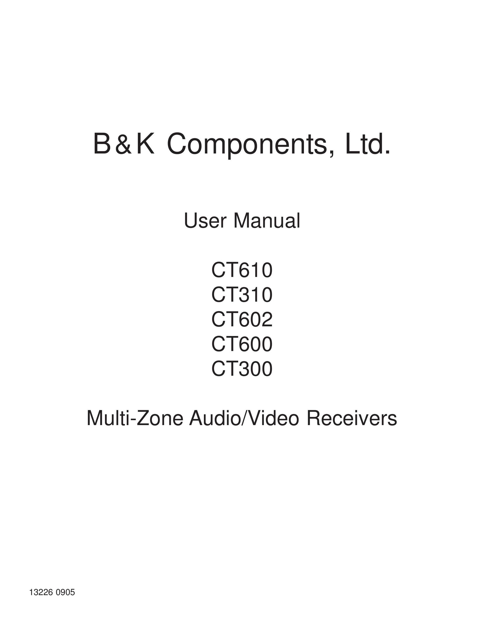 B&K CT300 Stereo Receiver User Manual