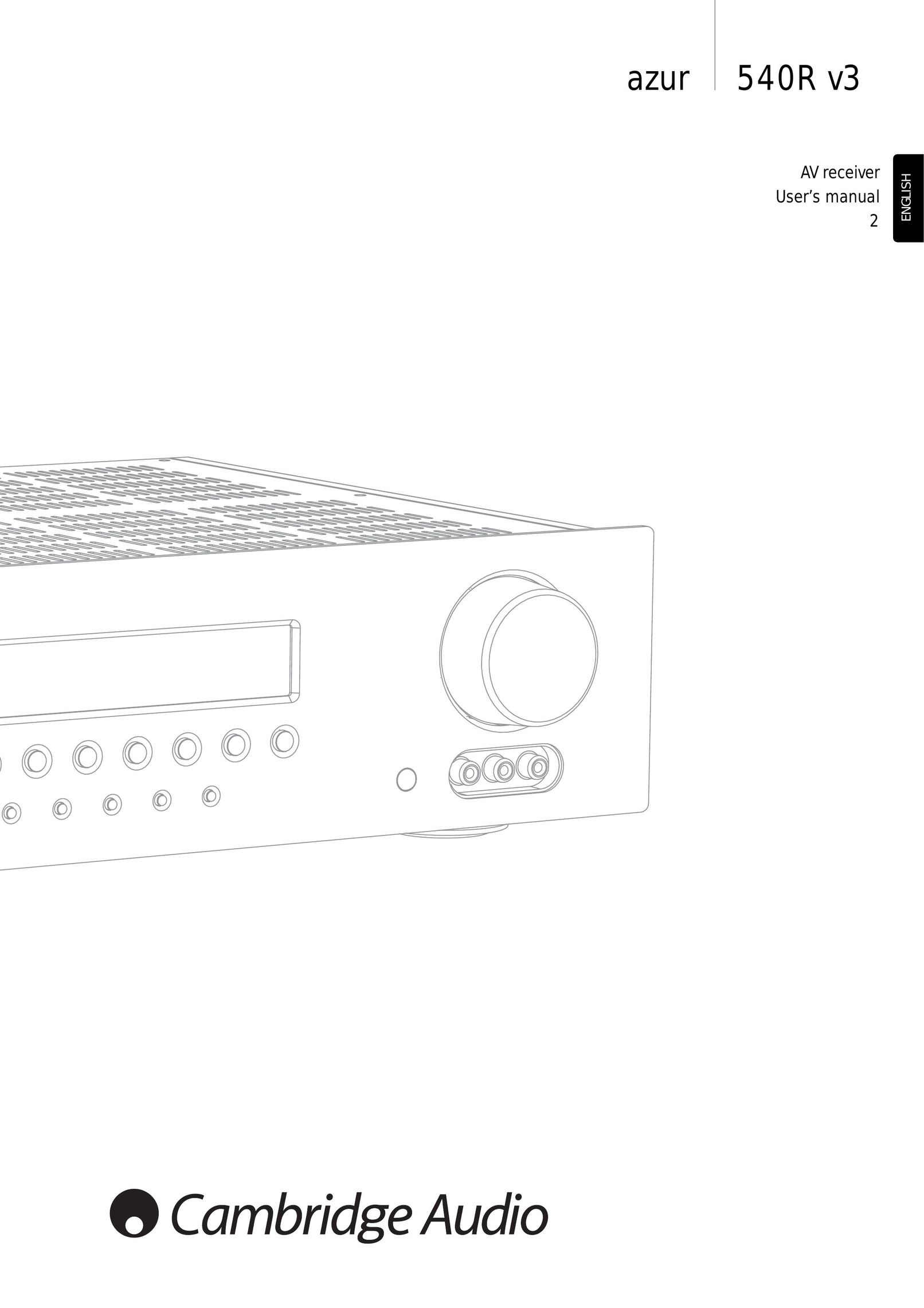 Cambridge Audio 540R V3 Stereo Receiver User Manual