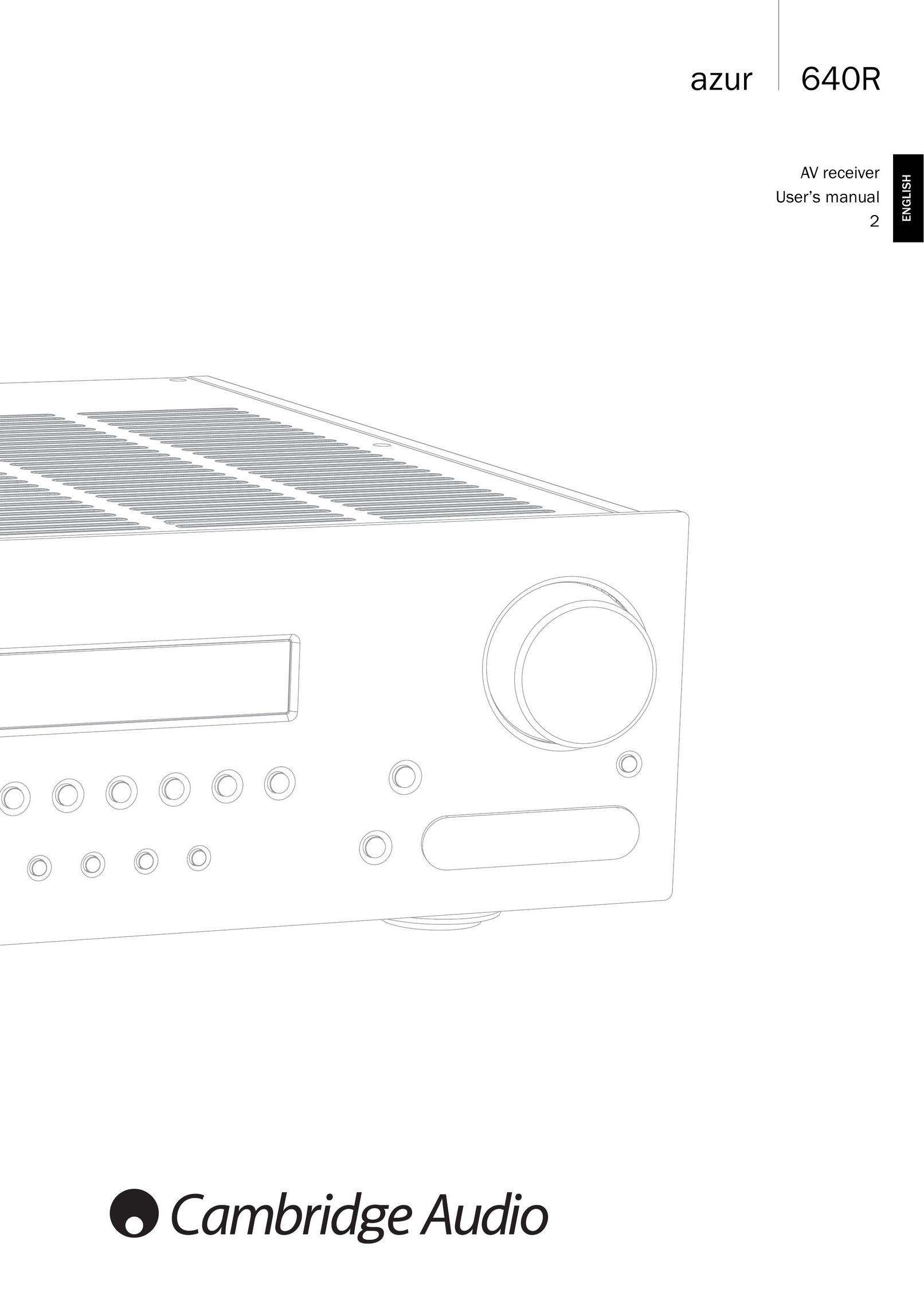 Cambridge Audio 640Razur Stereo Receiver User Manual