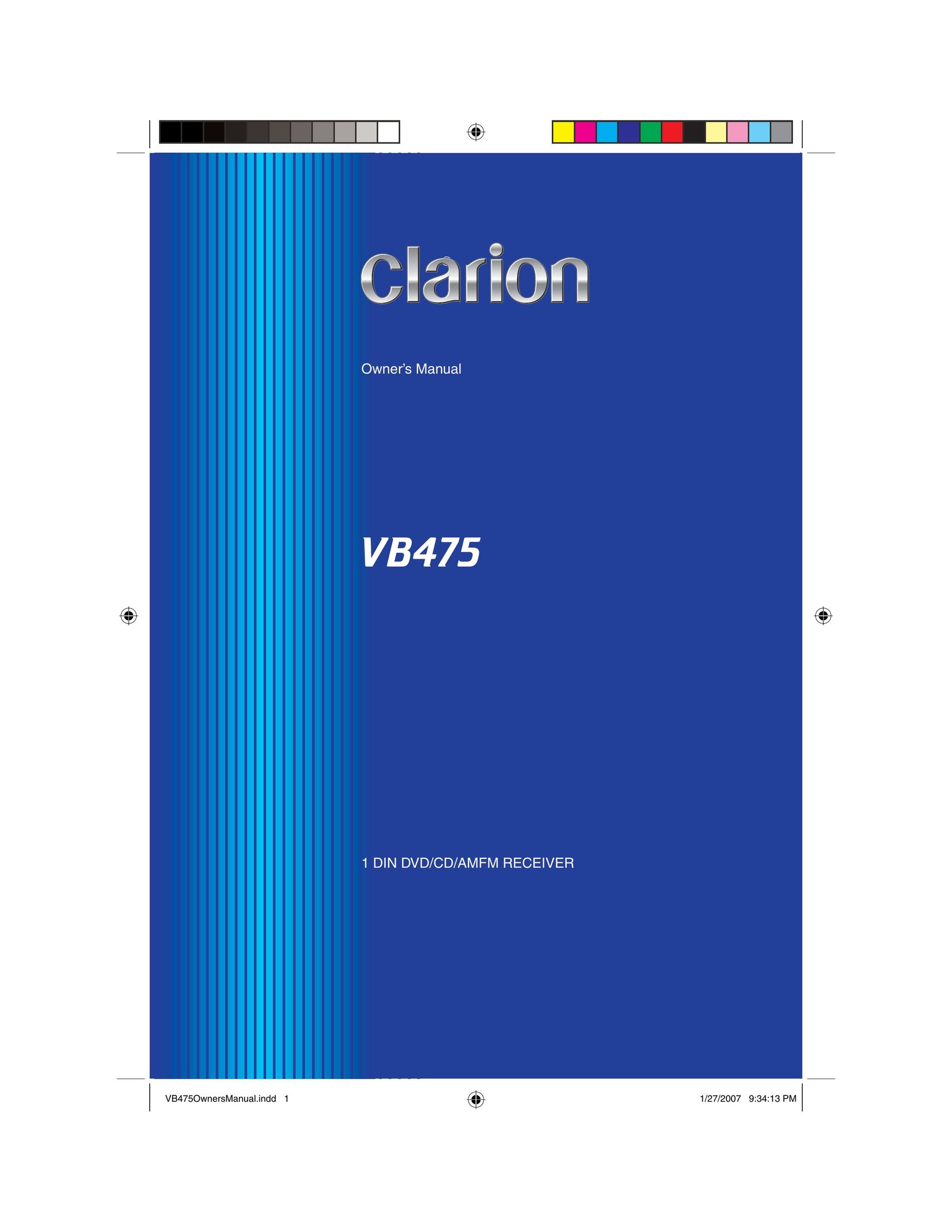 Clarion VB475 Stereo Receiver User Manual