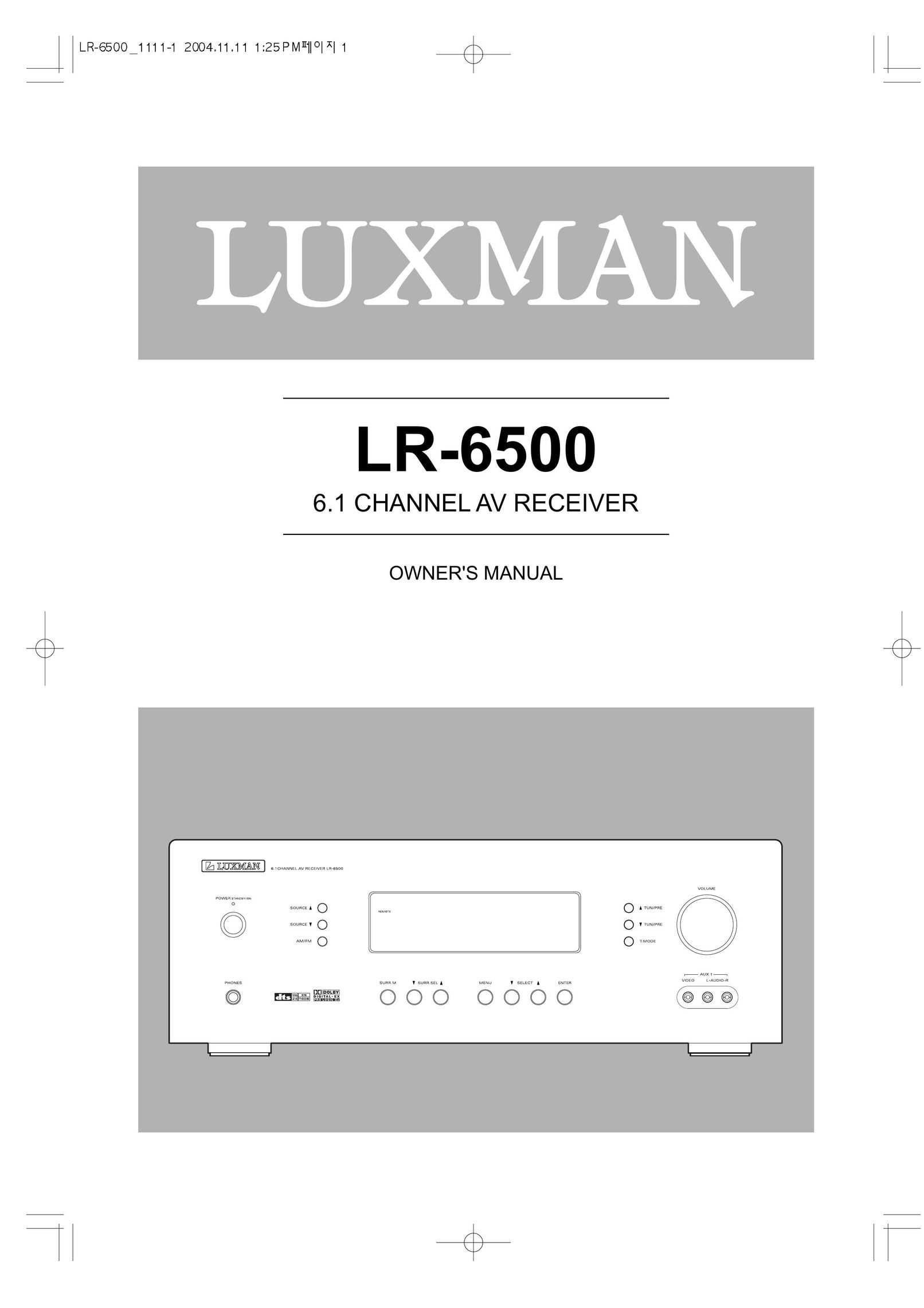 Dantax LR-6500 Stereo Receiver User Manual