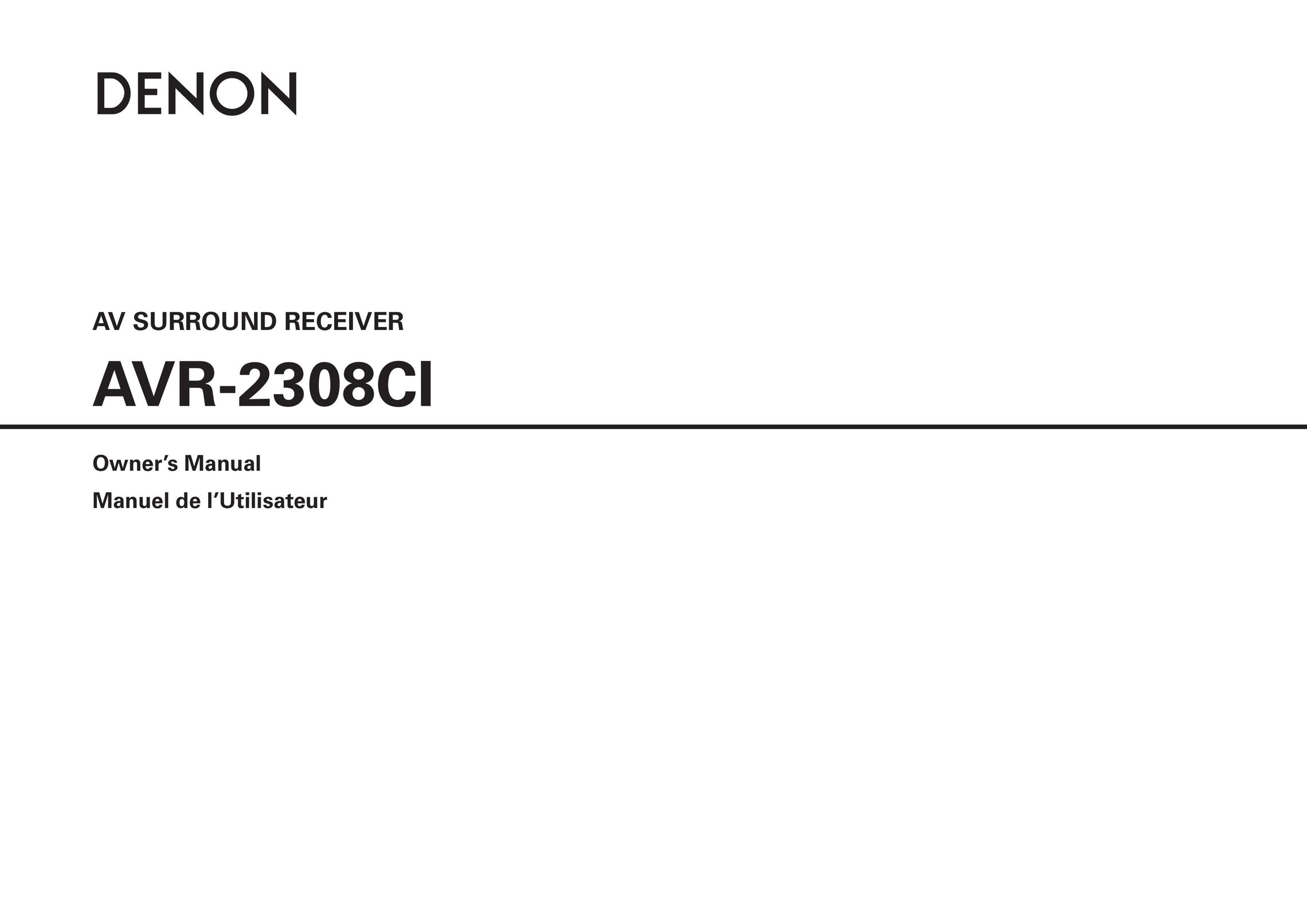 Denon AVR-2308CI Stereo Receiver User Manual