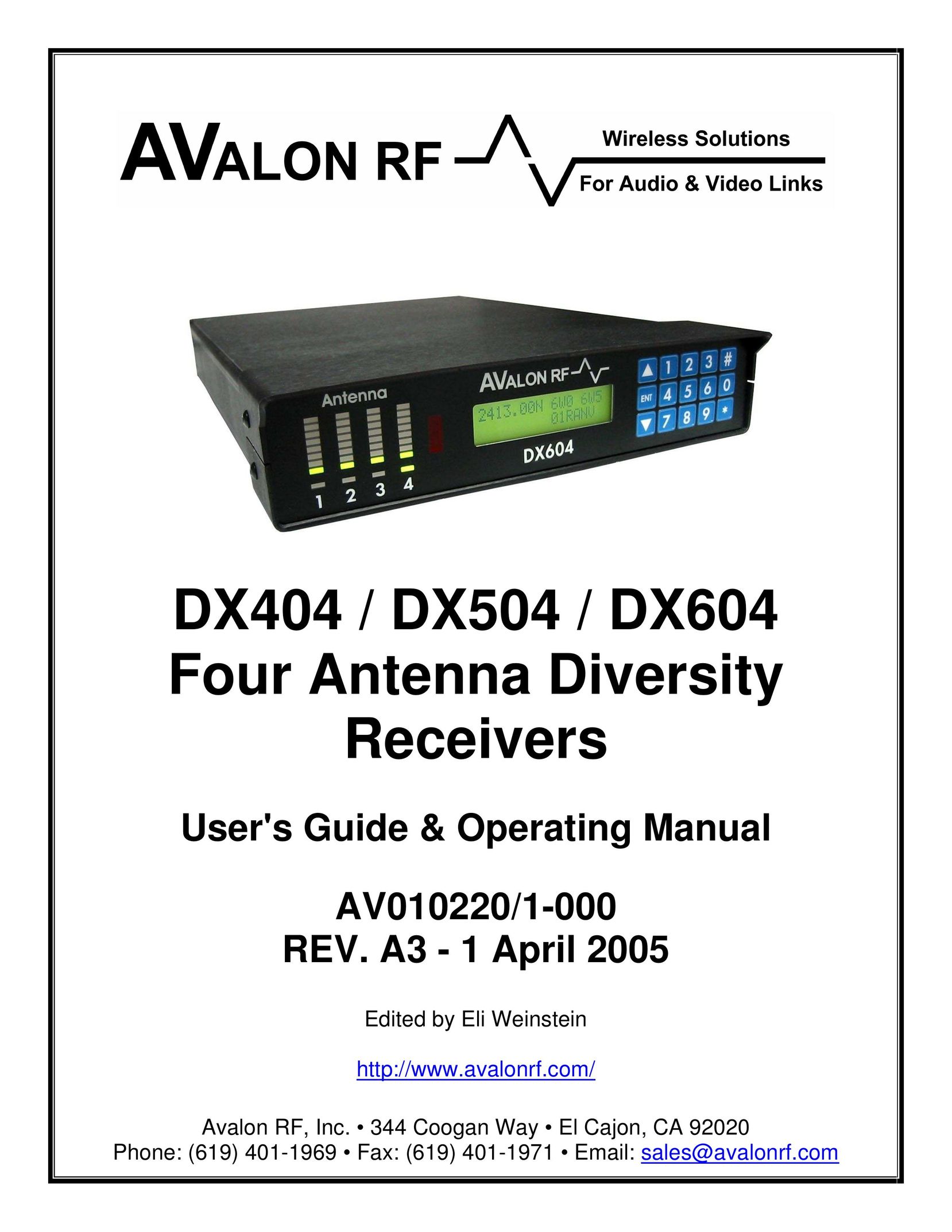 Digital Antenna DX504 Stereo Receiver User Manual