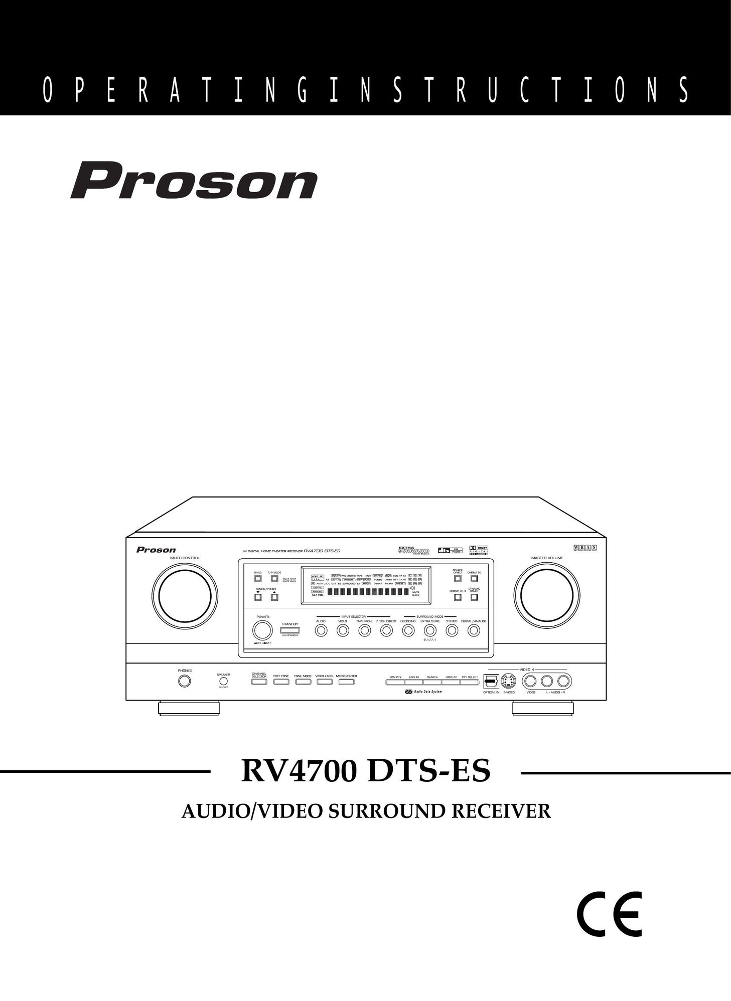DTS RV4700 DTS-ES Stereo Receiver User Manual