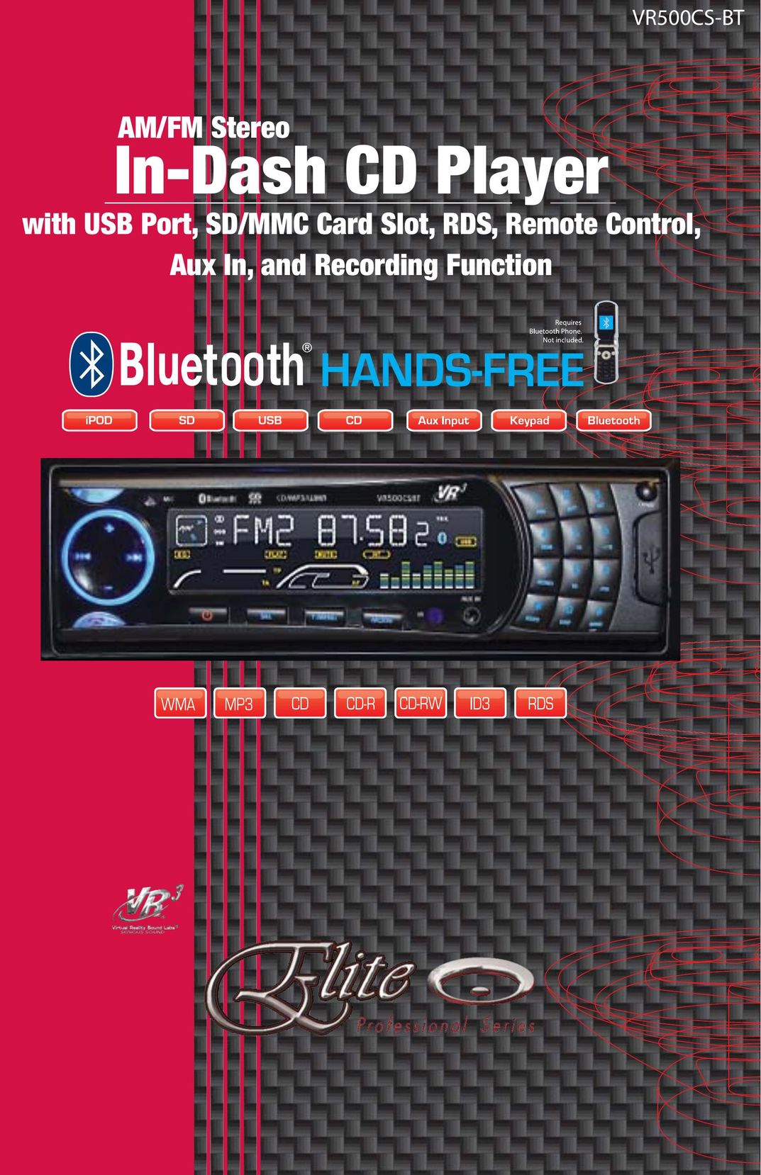 Elite VR500CS-BT Stereo Receiver User Manual