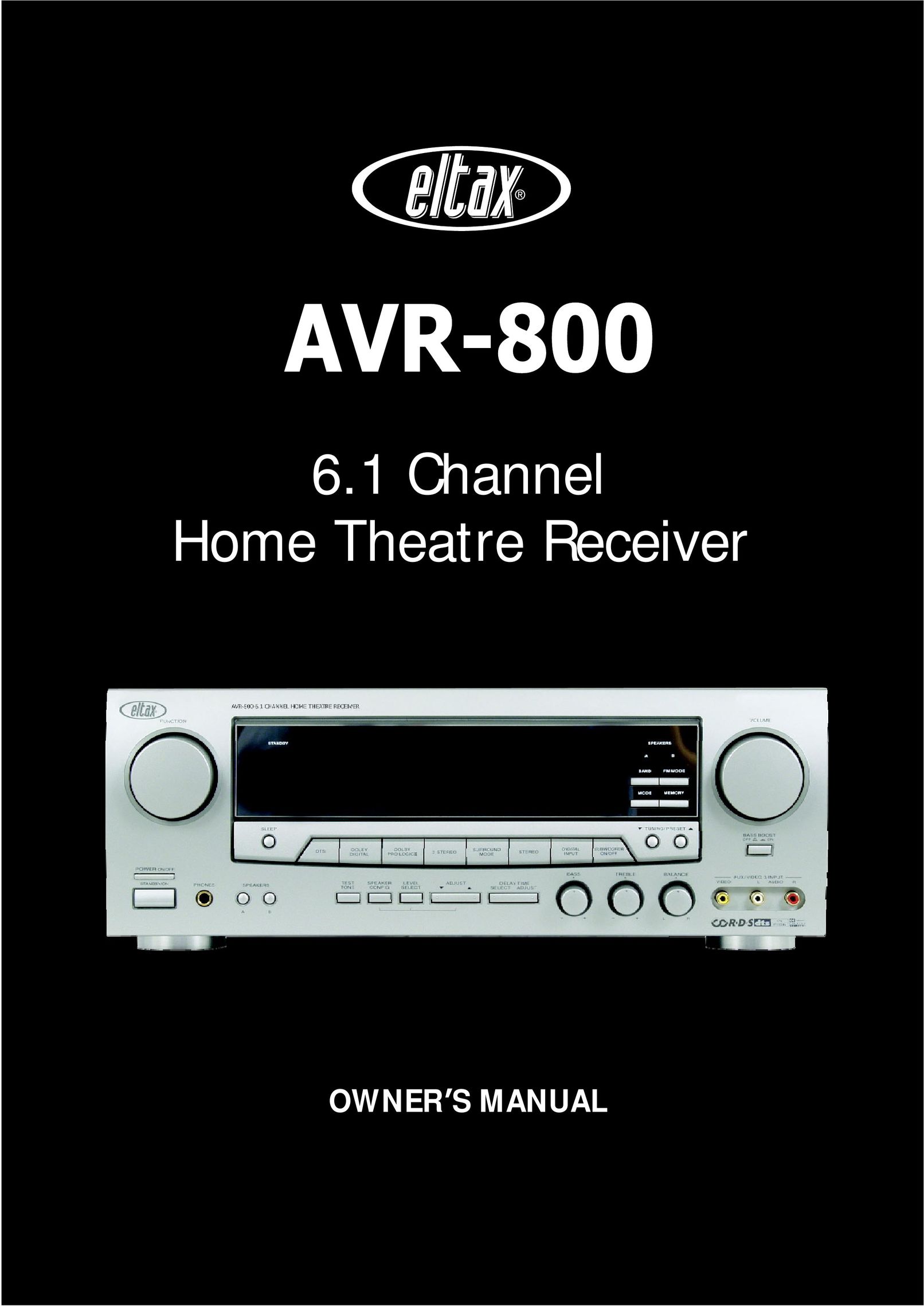 Eltax AVR-800 Stereo Receiver User Manual