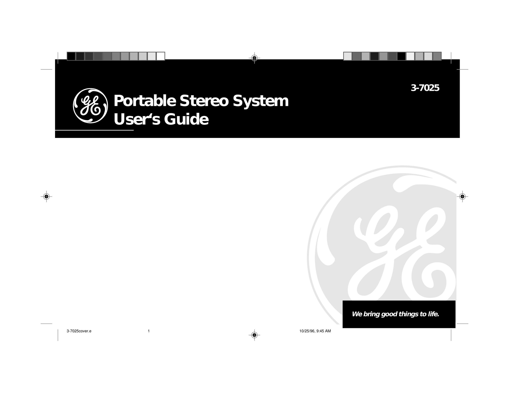 GE 3-7025 Stereo Receiver User Manual