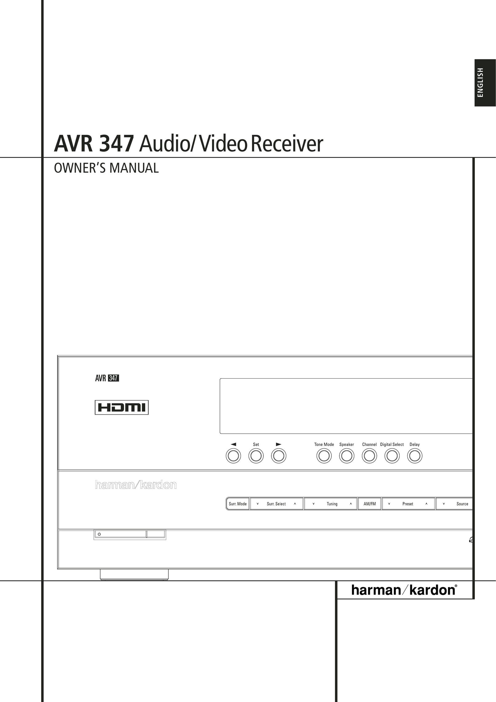Harman-Kardon 347 Stereo Receiver User Manual