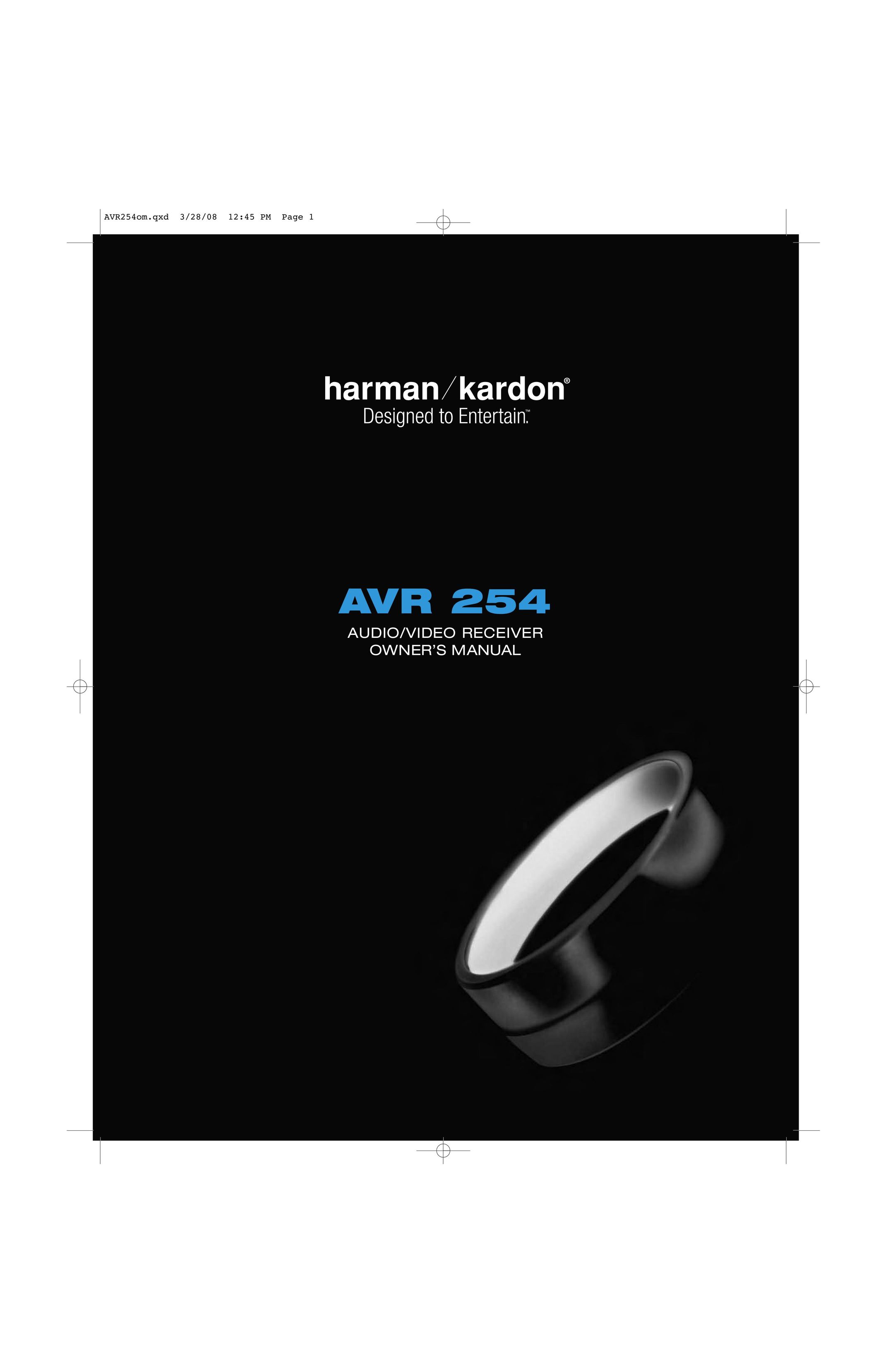 Harman-Kardon AVR 254 Stereo Receiver User Manual
