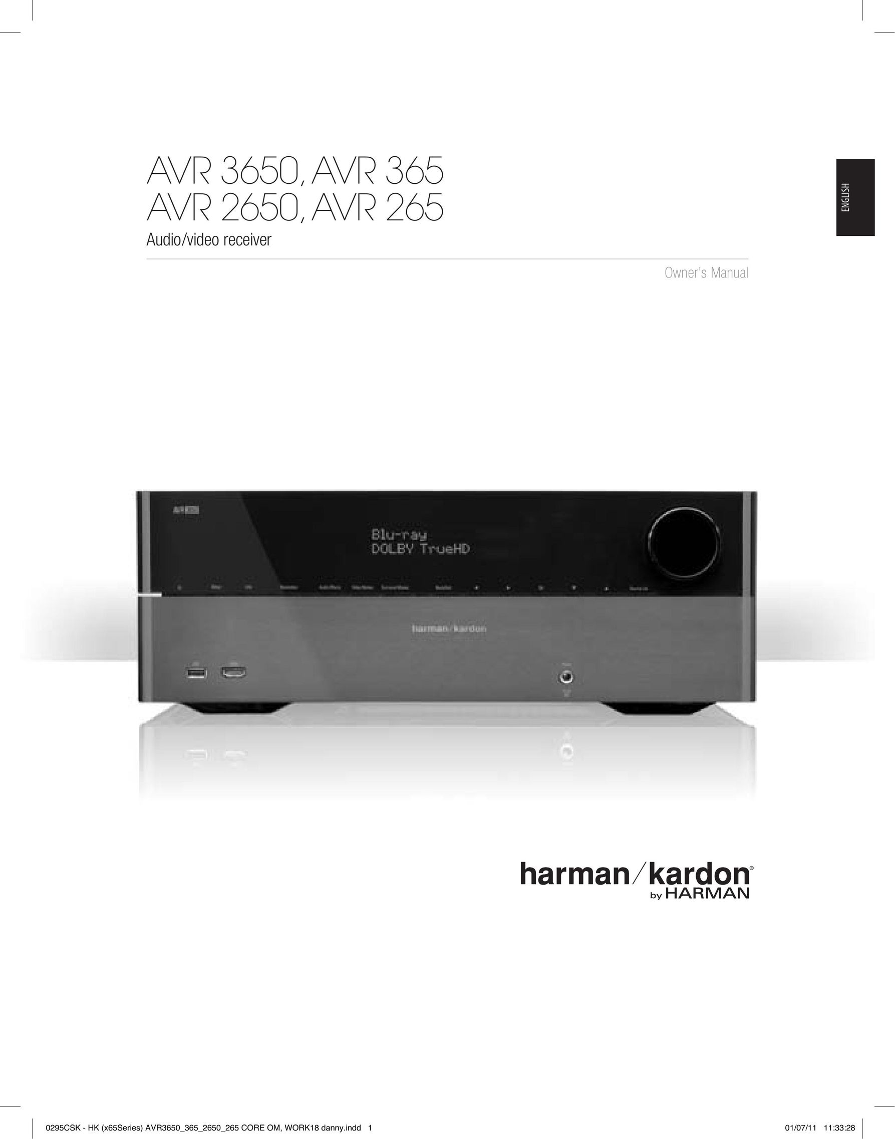 Harman-Kardon AVR 265 Stereo Receiver User Manual