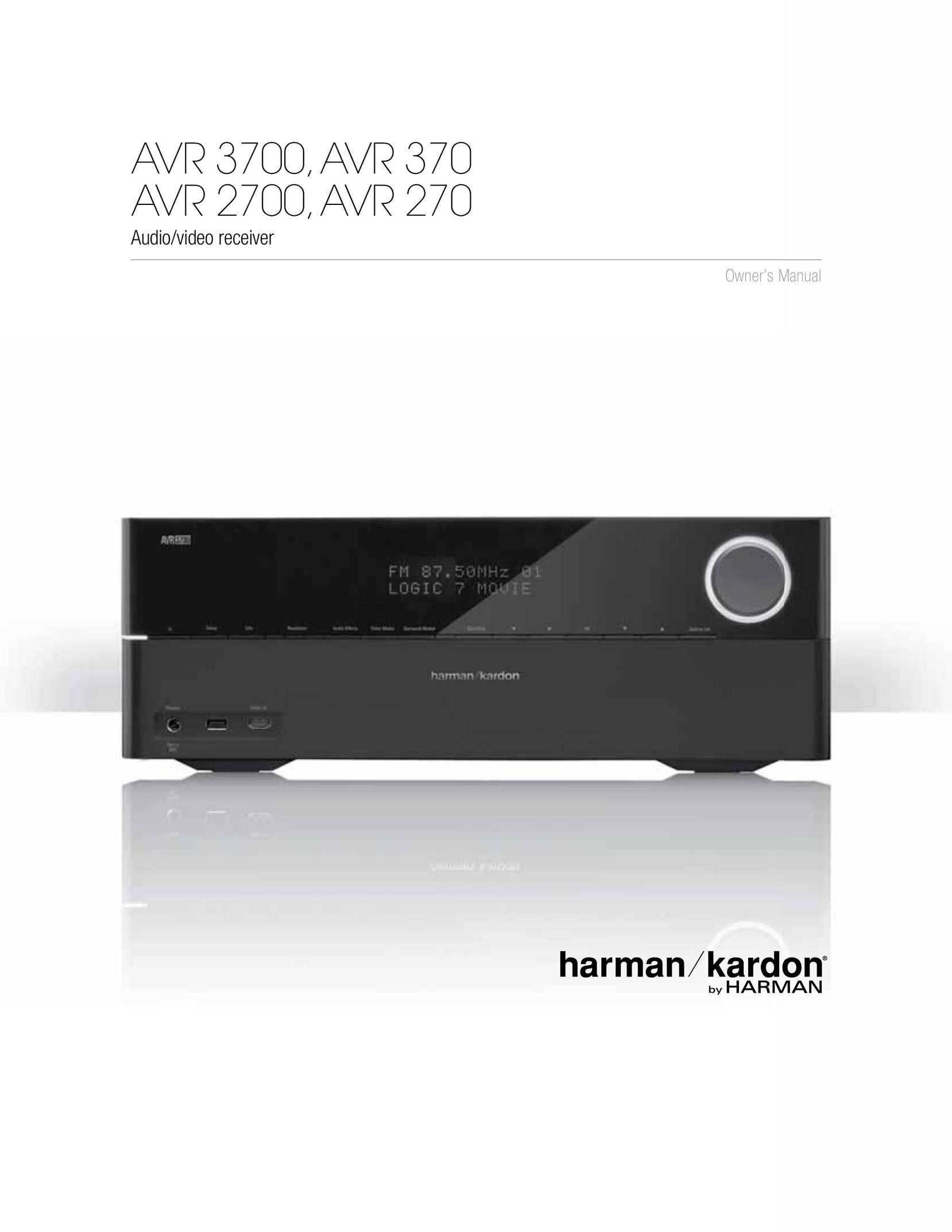 Harman-Kardon AVR 2700 Stereo Receiver User Manual