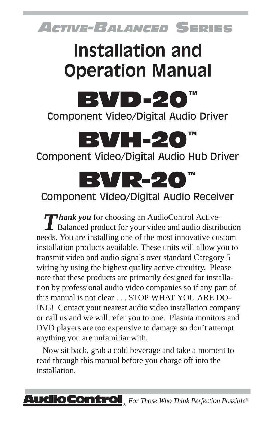 HomeTech BVR-20 Stereo Receiver User Manual