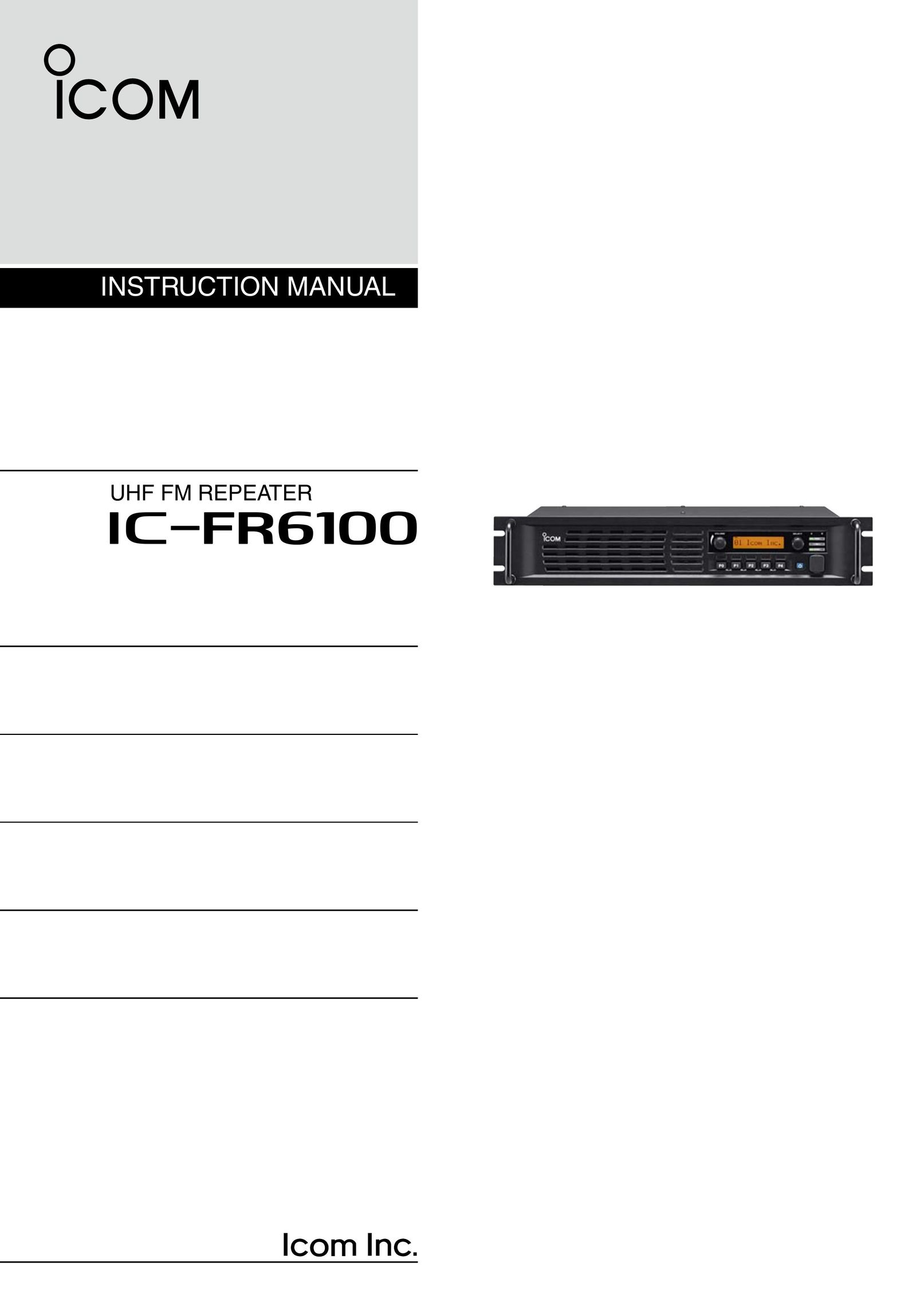 Icom iFR6100 Stereo Receiver User Manual