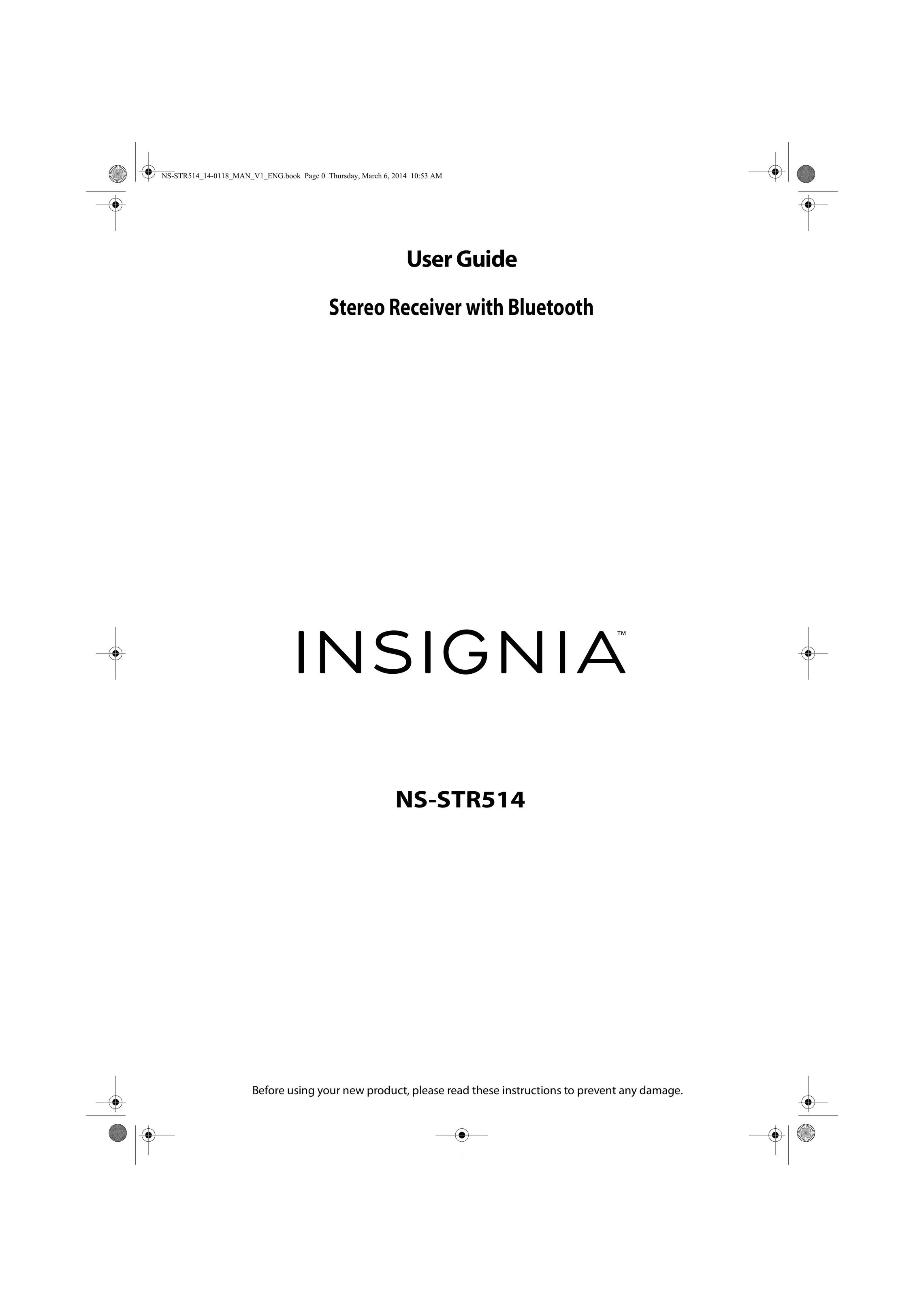 Insignia NS-STR514 Stereo Receiver User Manual