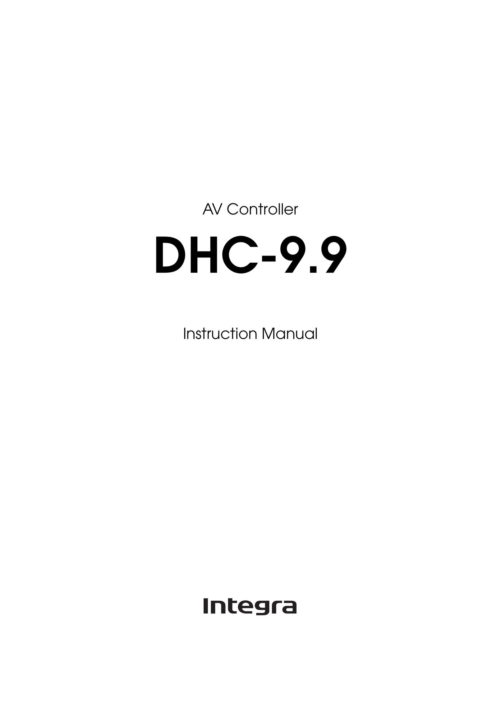 Integra DHC-9.9 Stereo Receiver User Manual