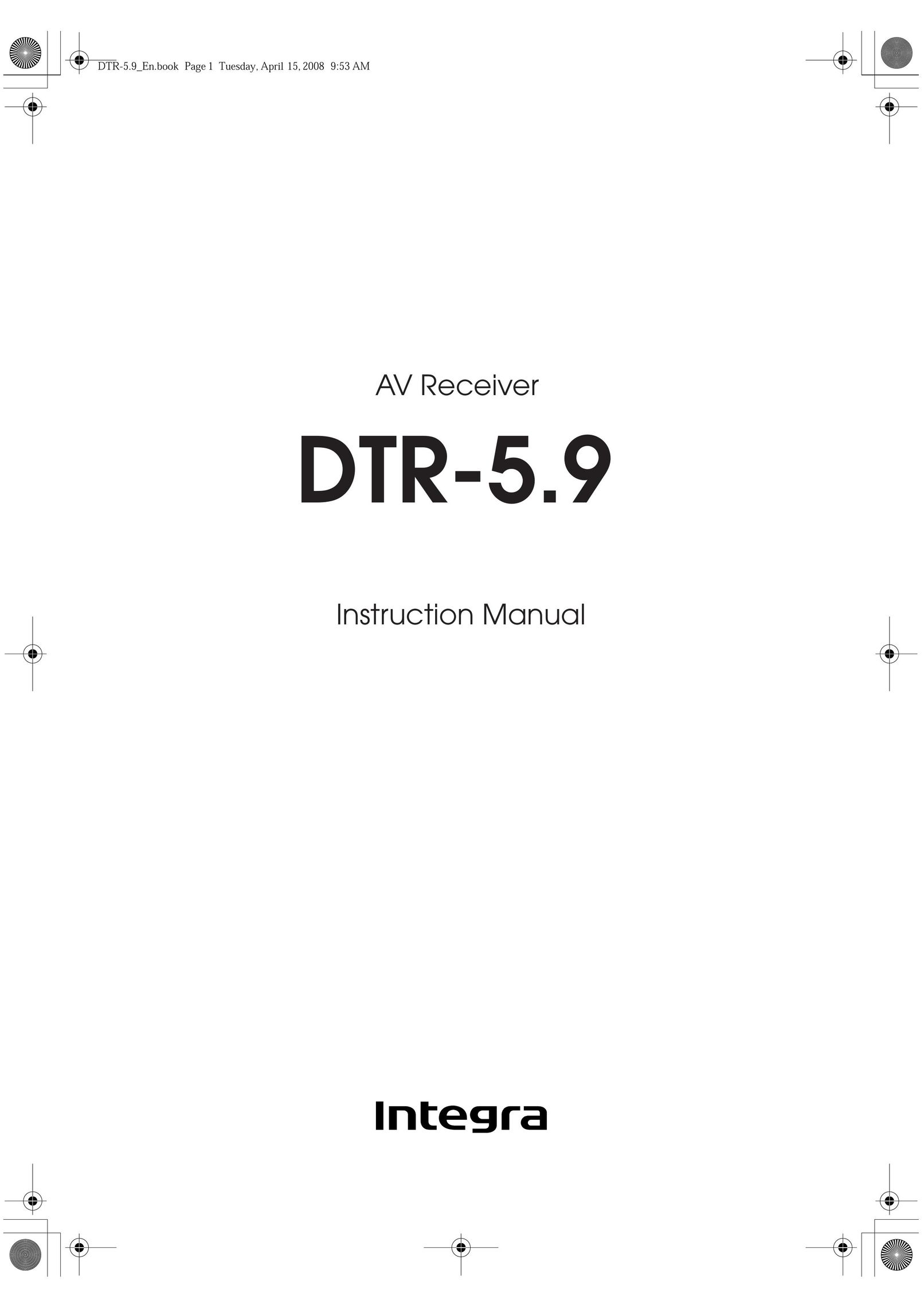 Integra DTR-5.9 Stereo Receiver User Manual