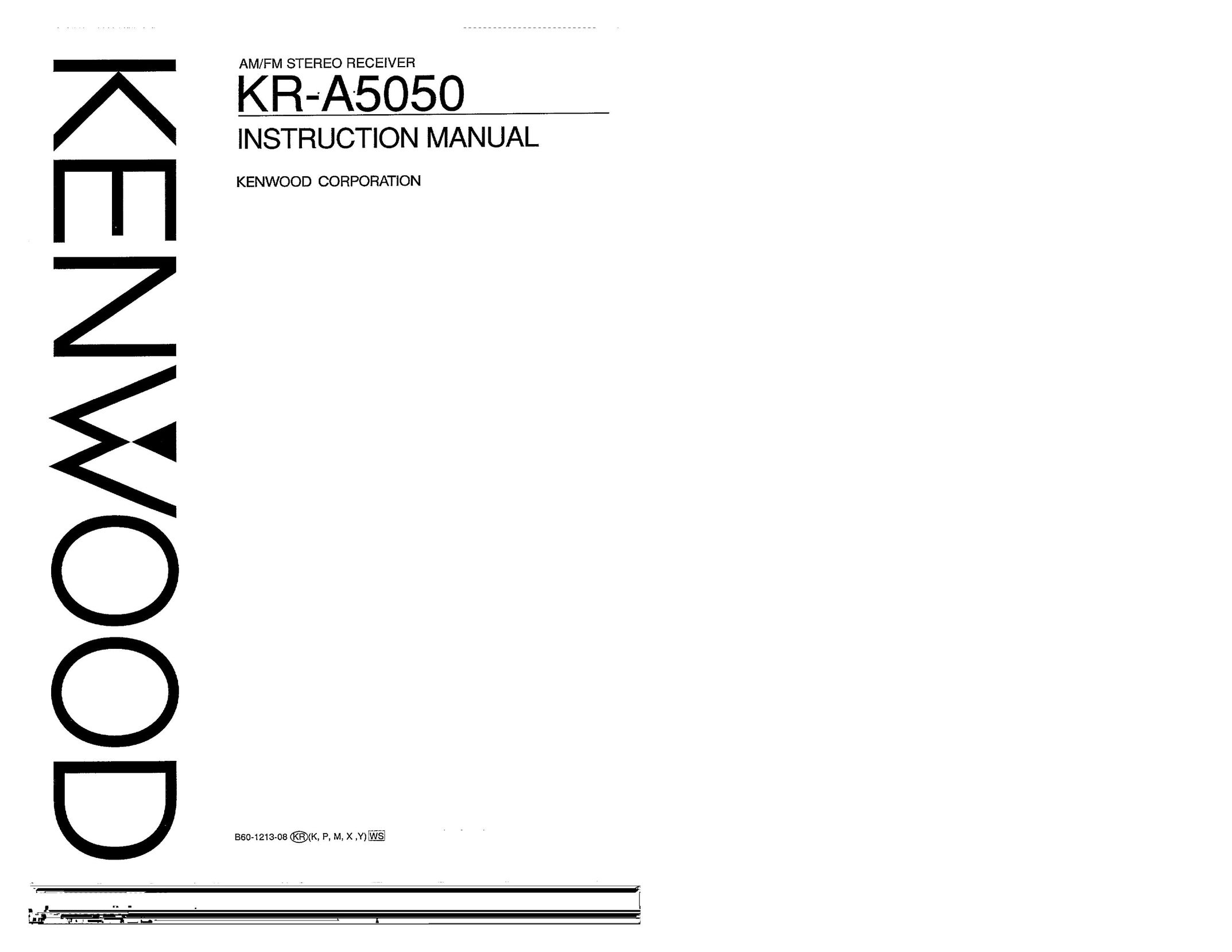 Kenwood KR-A5050 Stereo Receiver User Manual