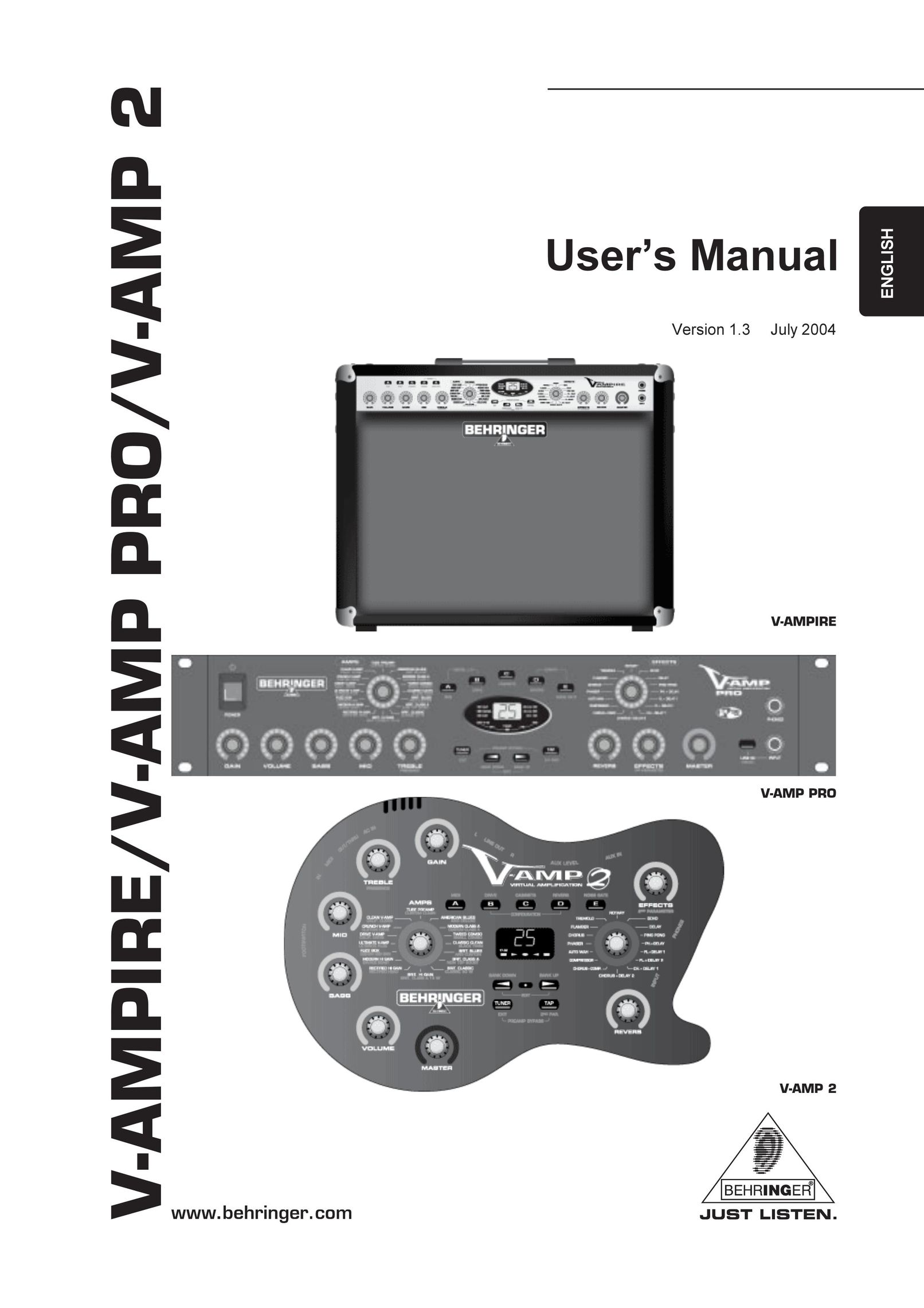 Mesa/Boogie V-AMPPRO Stereo Receiver User Manual
