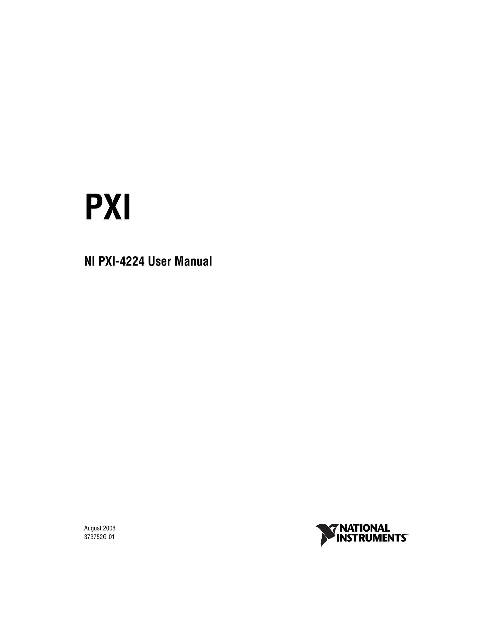 National Instruments NI PXI-4224 Stereo Receiver User Manual