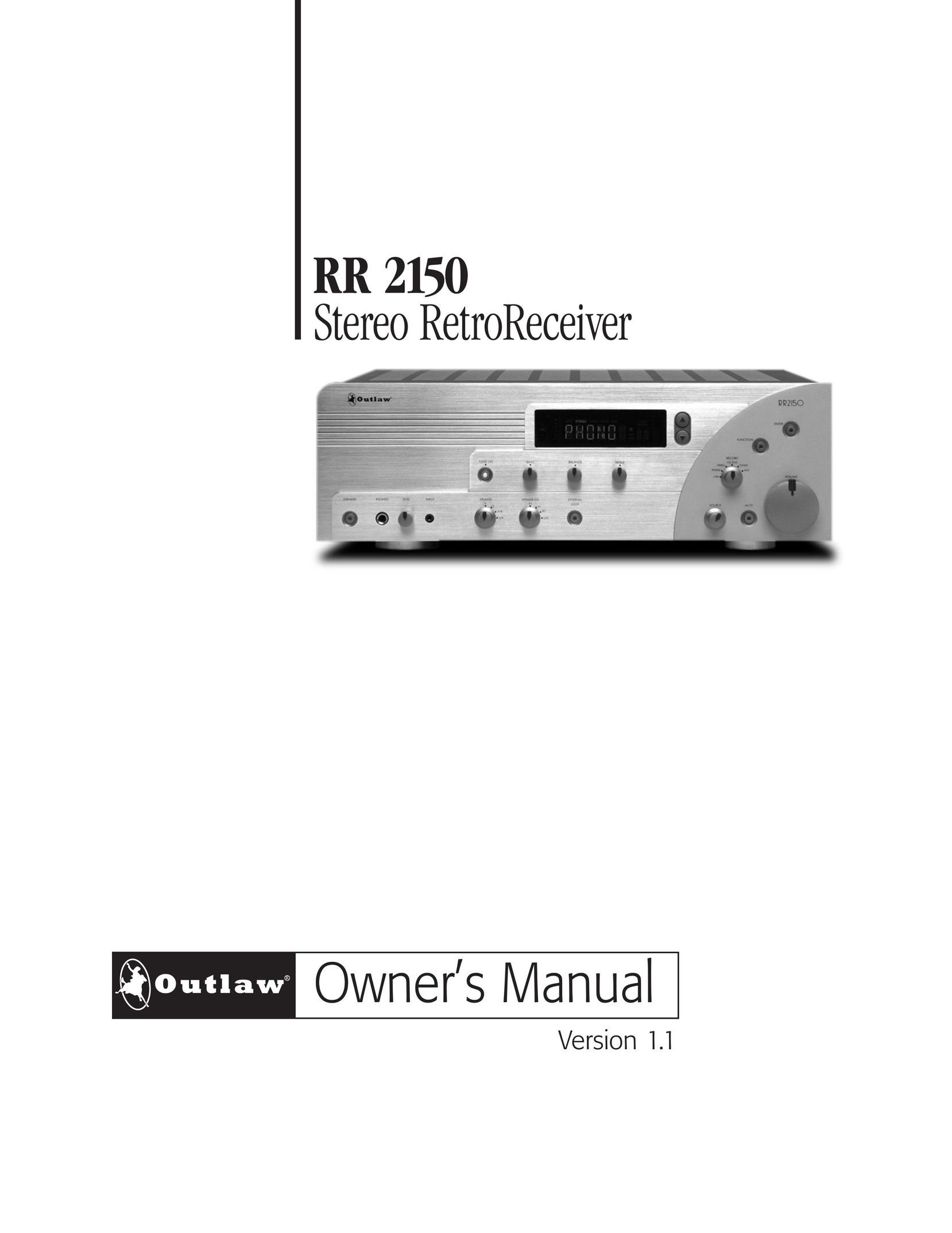 Outlaw Audio RR 2150 Stereo Receiver User Manual