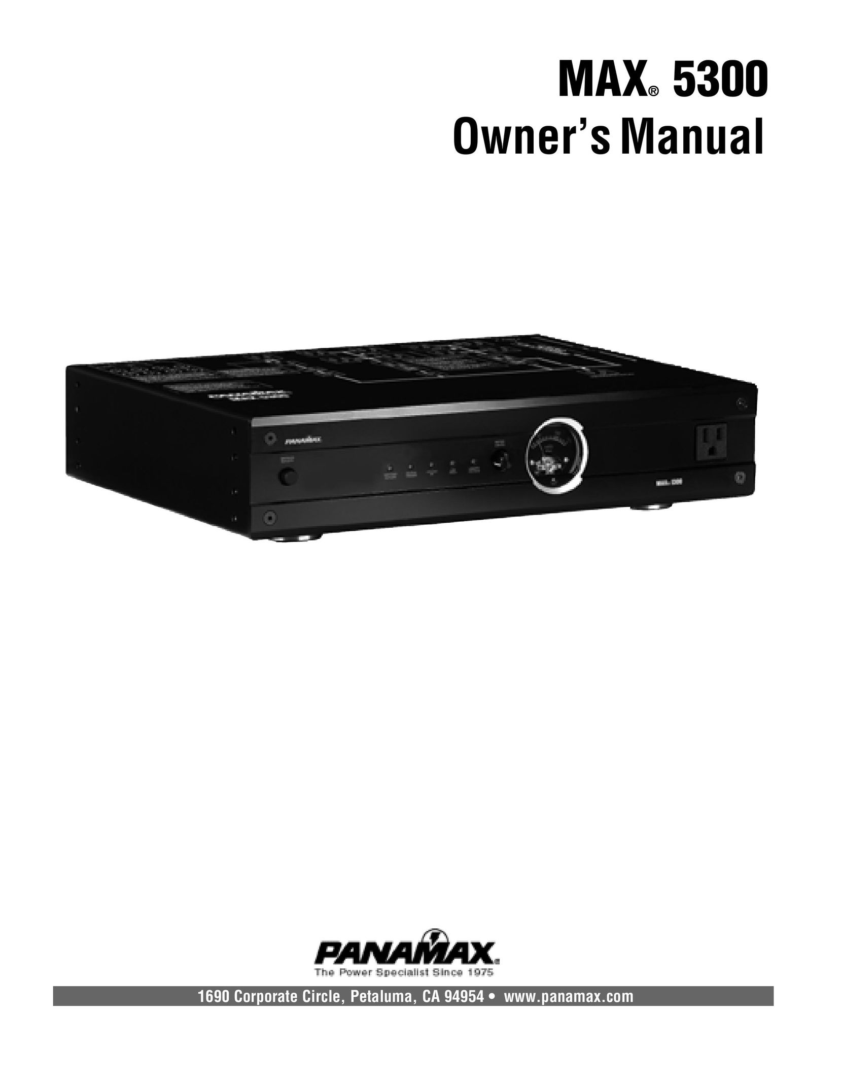Panamax 5300 Stereo Receiver User Manual