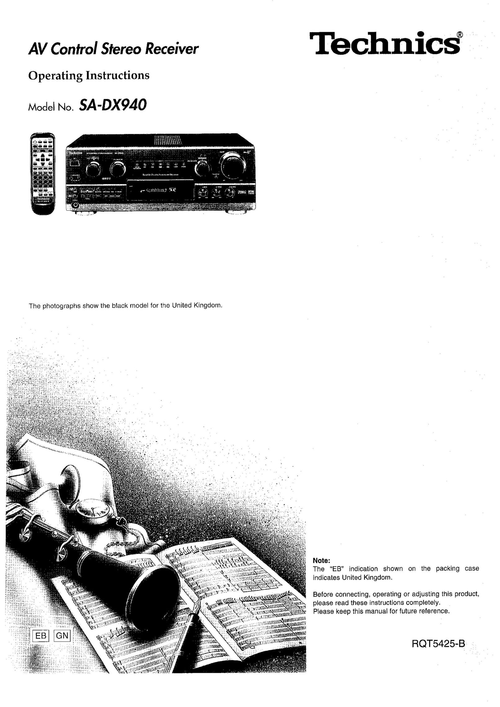 Panasonic SA-DX940 Stereo Receiver User Manual