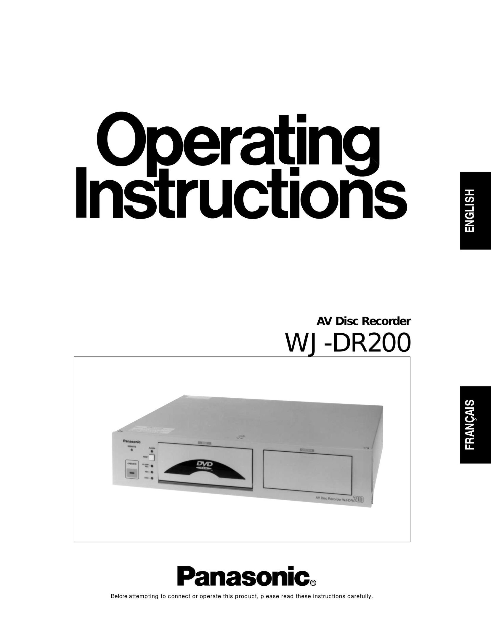 Panasonic WJ-DR200 Stereo Receiver User Manual