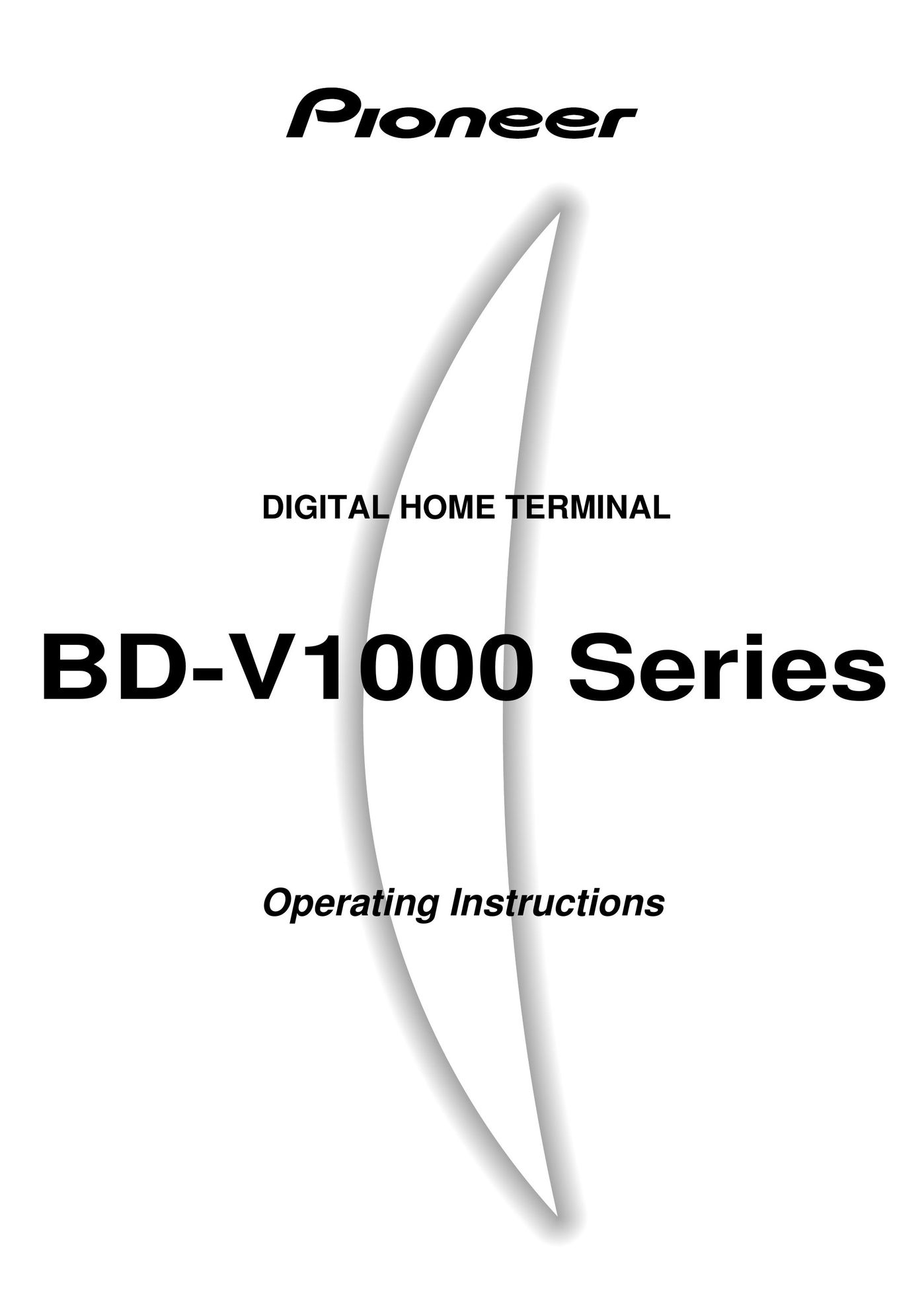Pioneer Industrial BD-V1000 Series Stereo Receiver User Manual