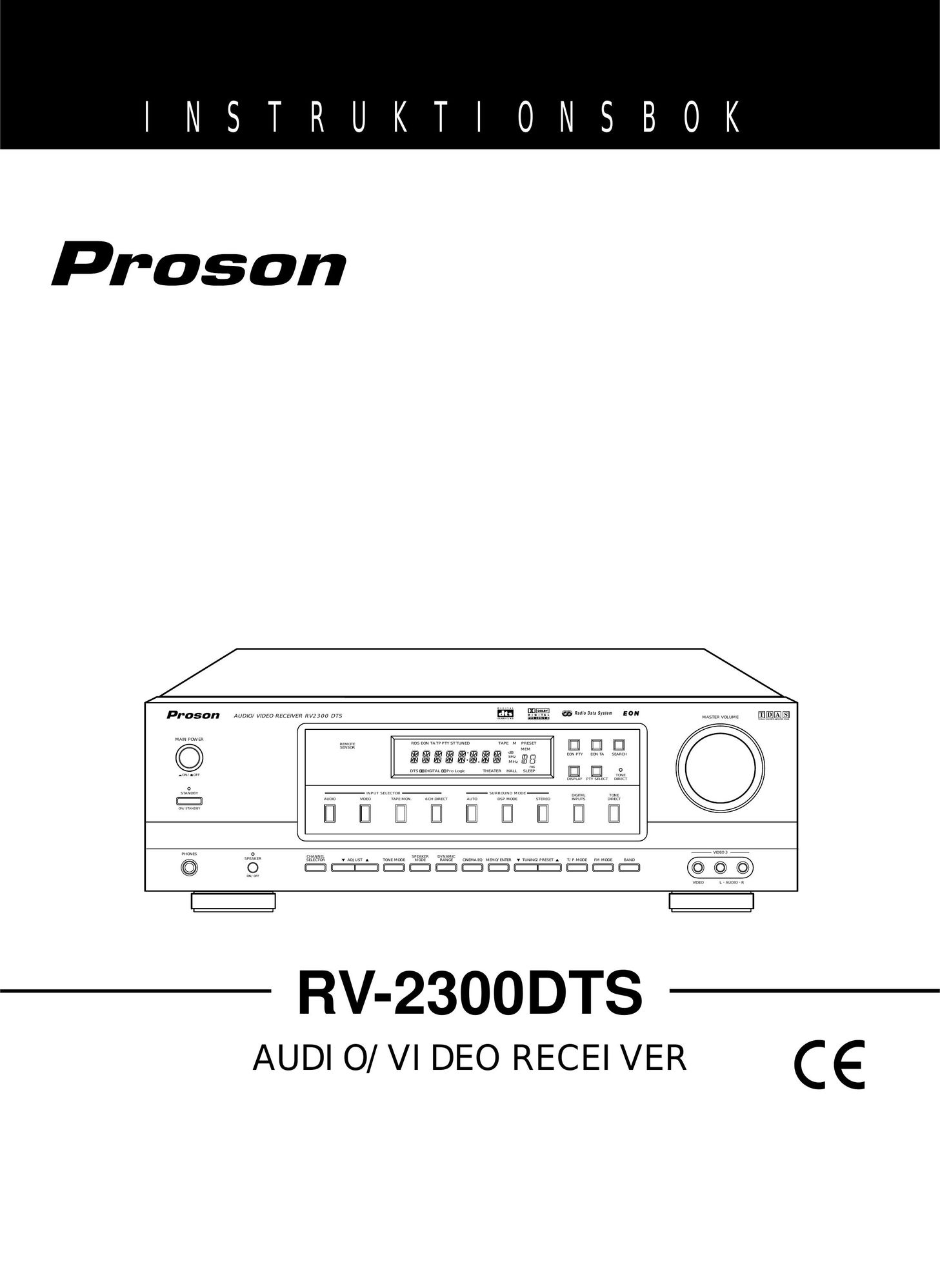 Proson RV-2300DTS Stereo Receiver User Manual