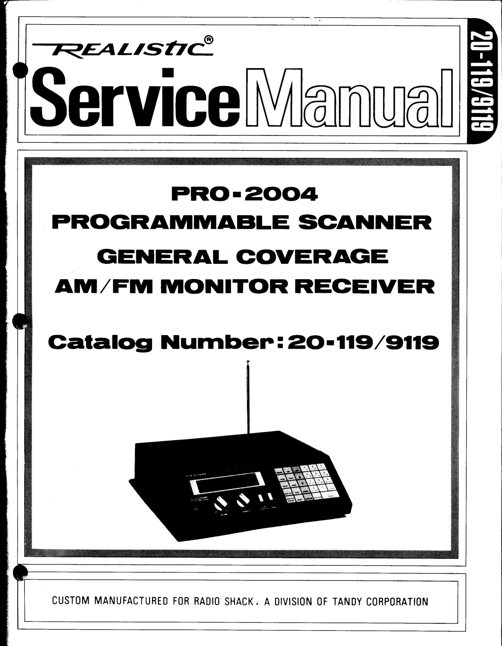 Realistic 20-119 Stereo Receiver User Manual