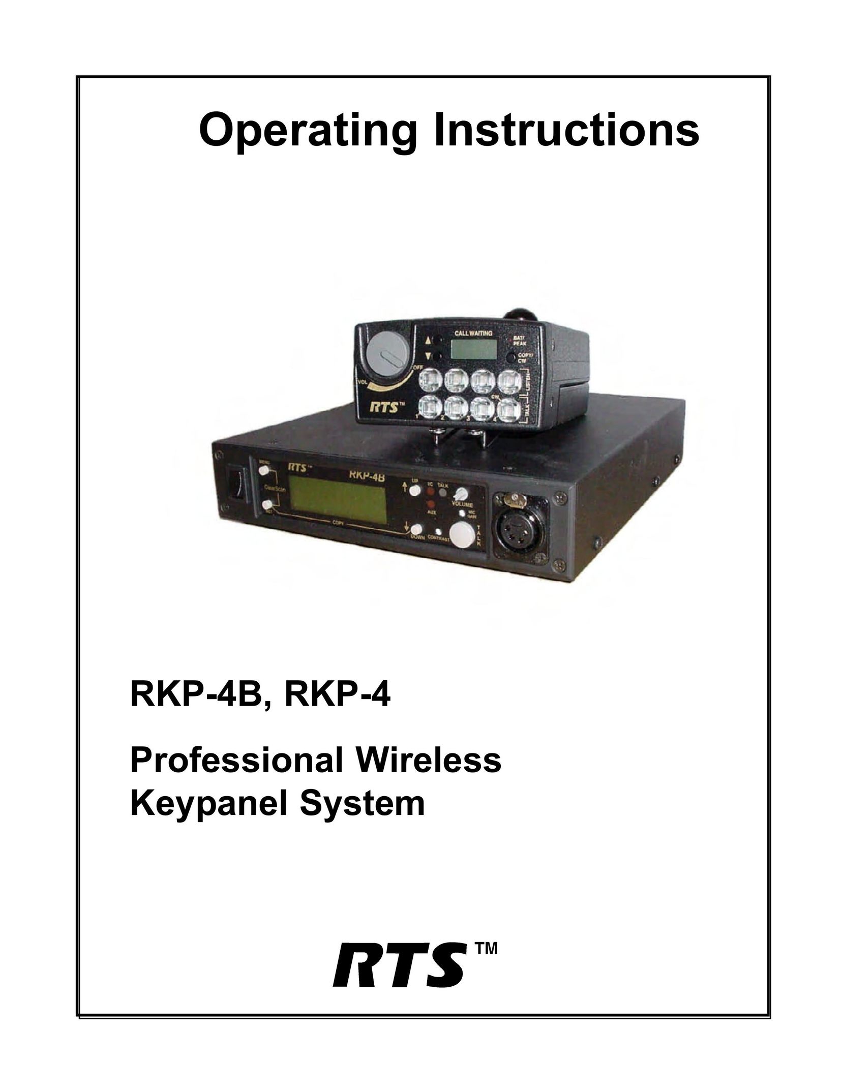 RTS RKP-4 Stereo Receiver User Manual