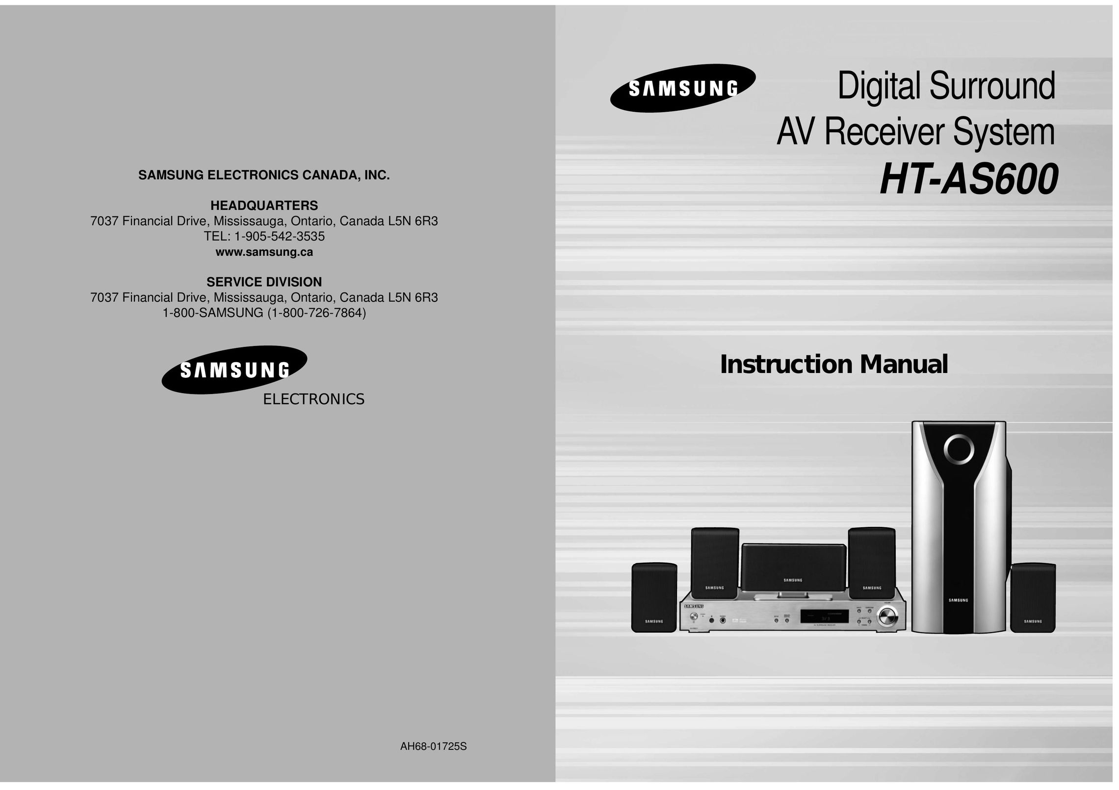 Samsung HT-AS600 Stereo Receiver User Manual