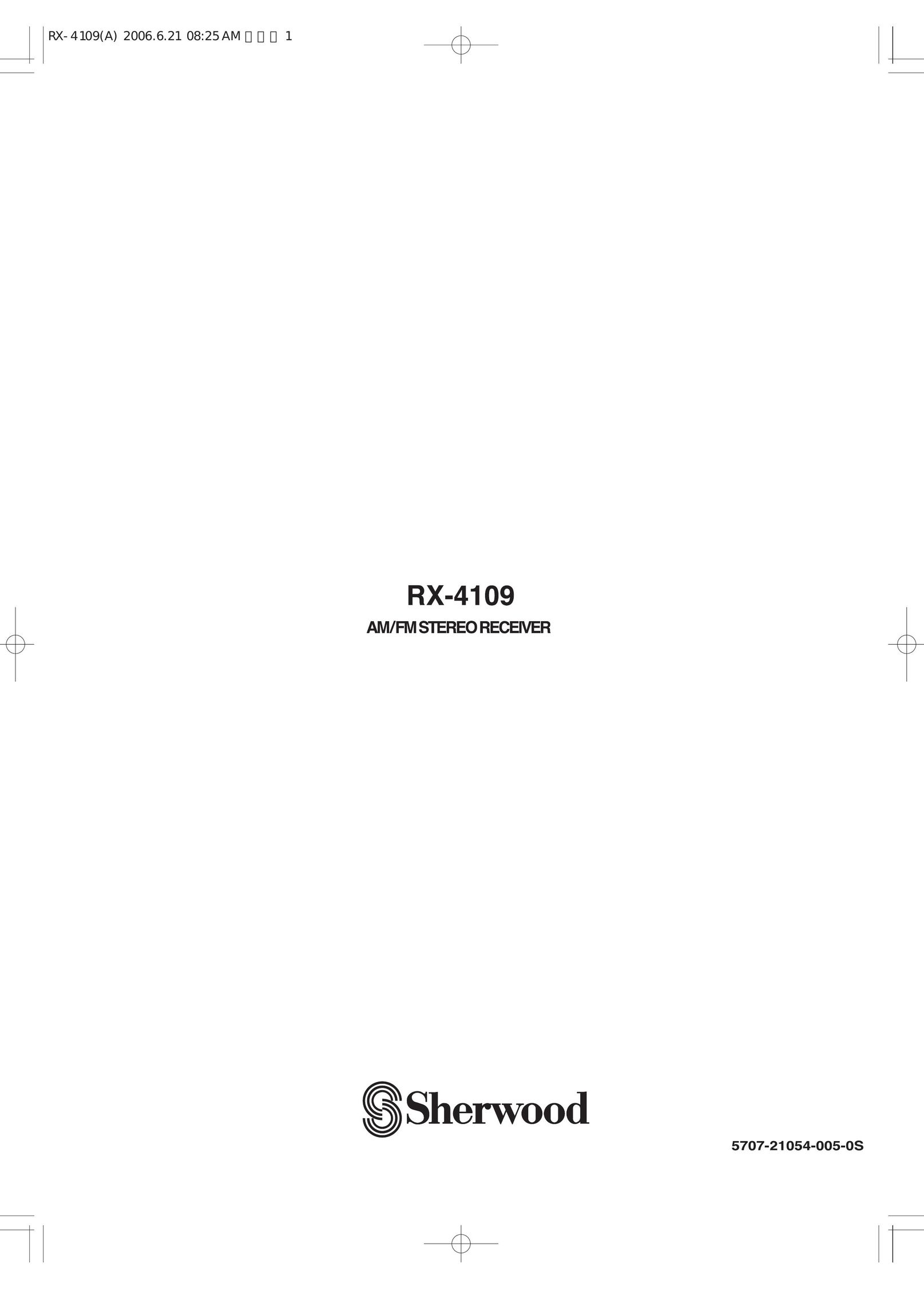 Sherwood RX-4109 Stereo Receiver User Manual