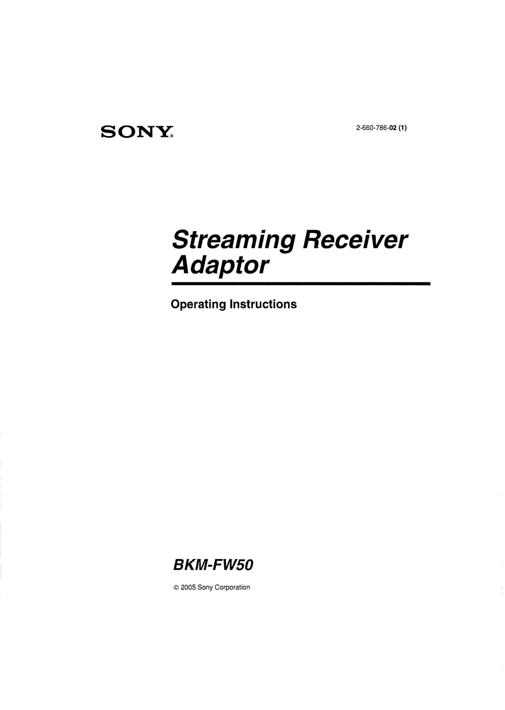 Sony BKMFW50 Stereo Receiver User Manual