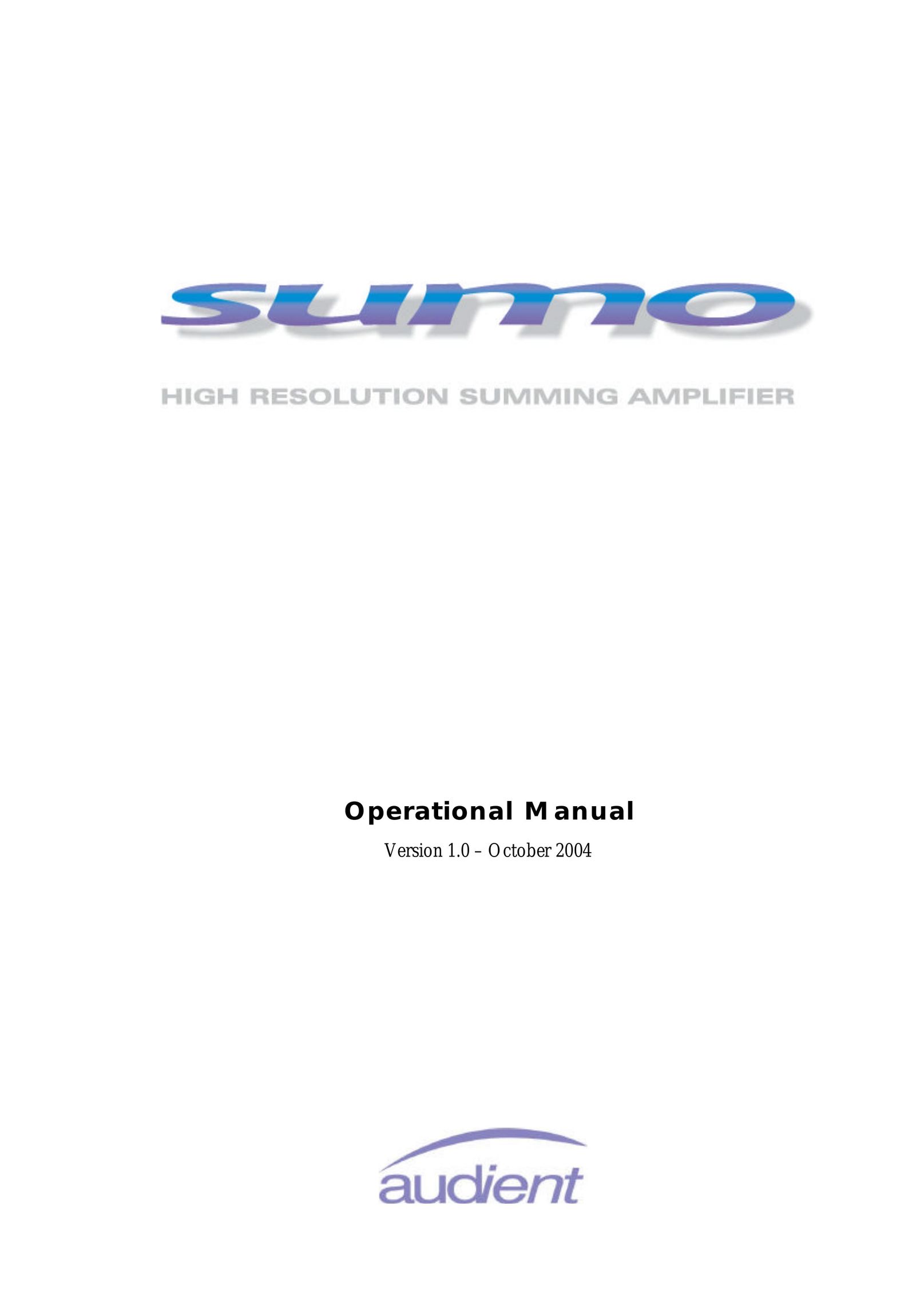 Sumo Summing Amplifier Stereo Receiver User Manual