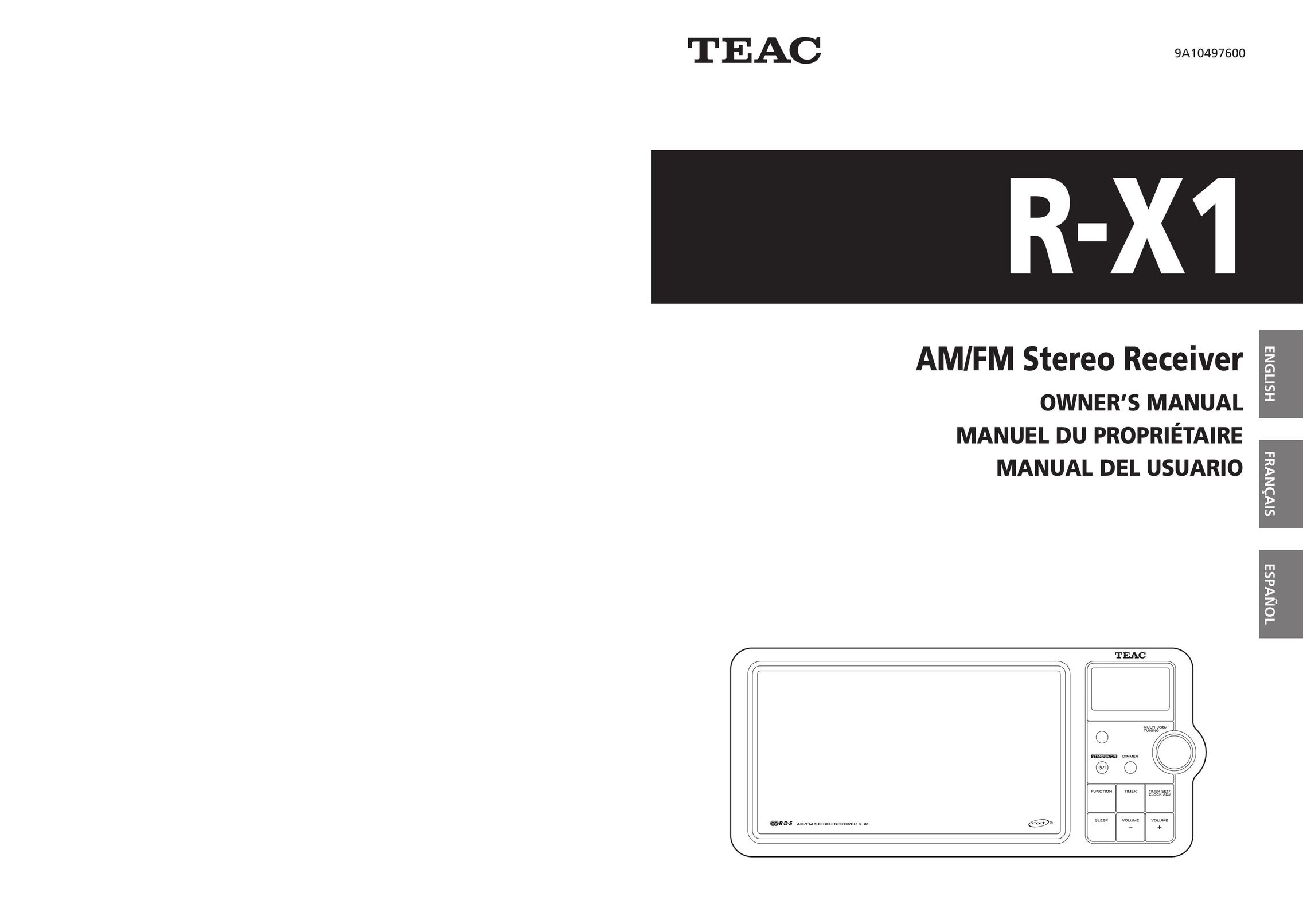 Teac R-X1 Stereo Receiver User Manual