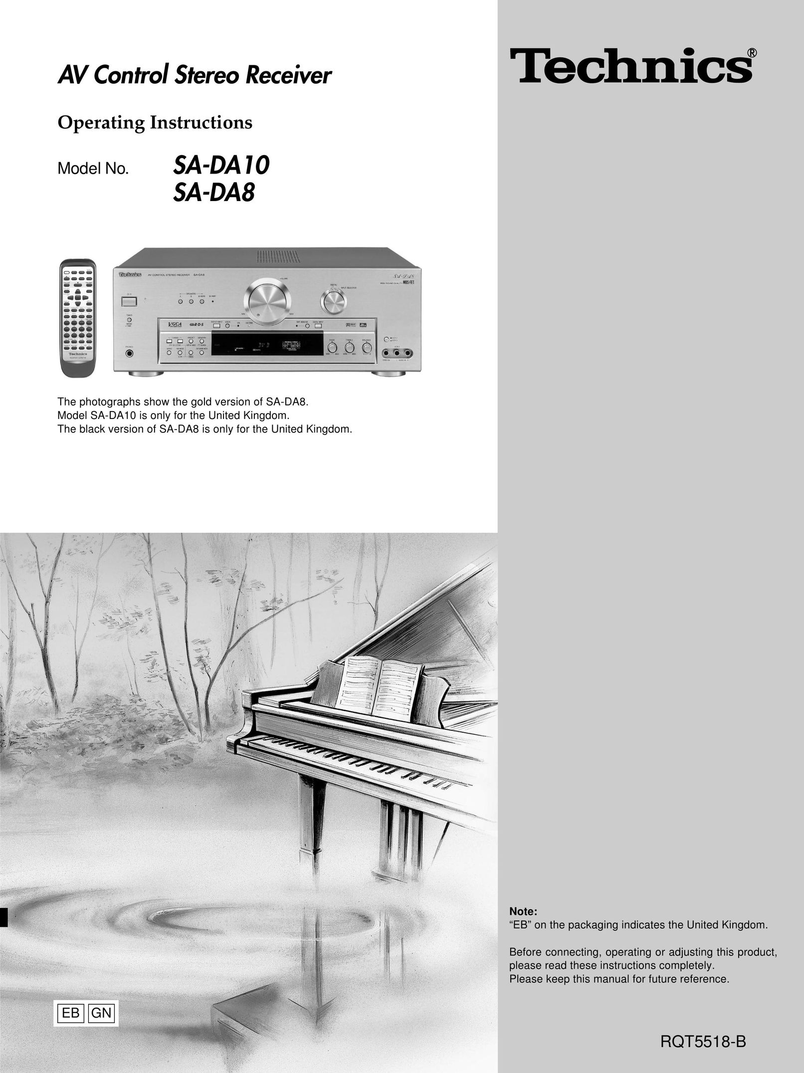Technics SA-DA8 Stereo Receiver User Manual