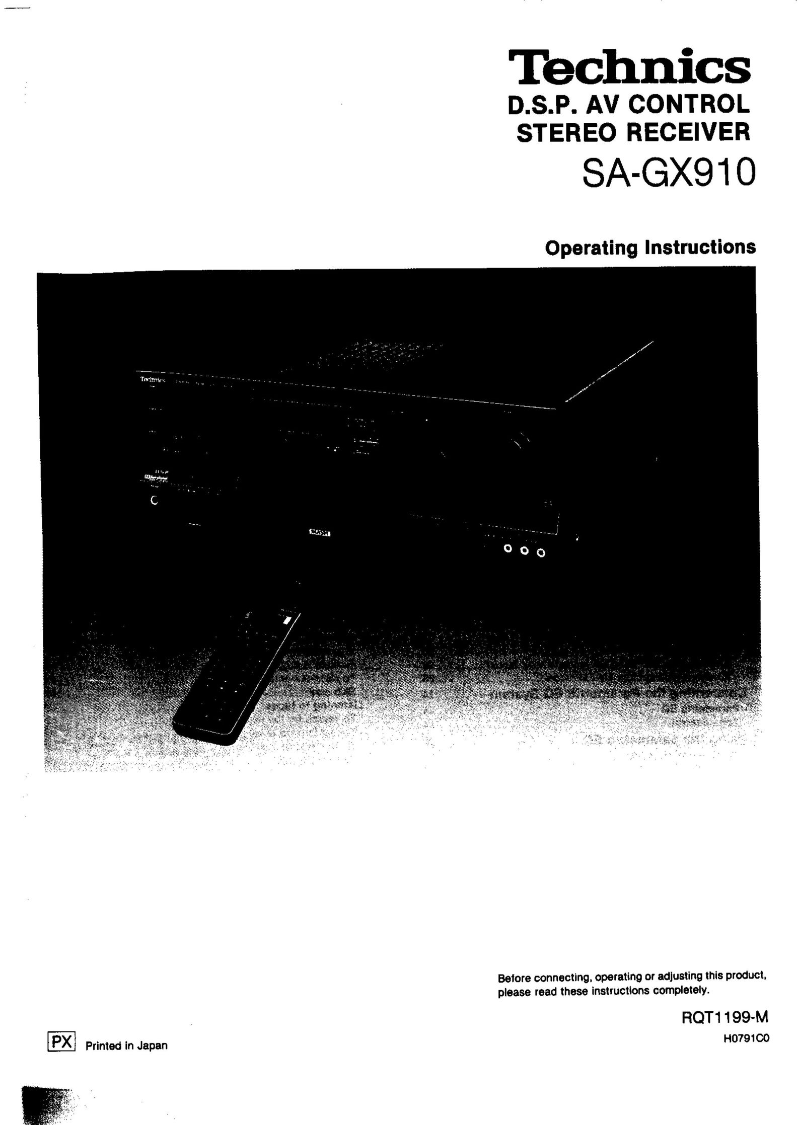 Technics SA-GX910 Stereo Receiver User Manual