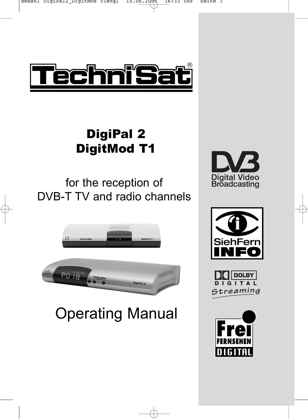 TechniSat DigitMod T1 Stereo Receiver User Manual