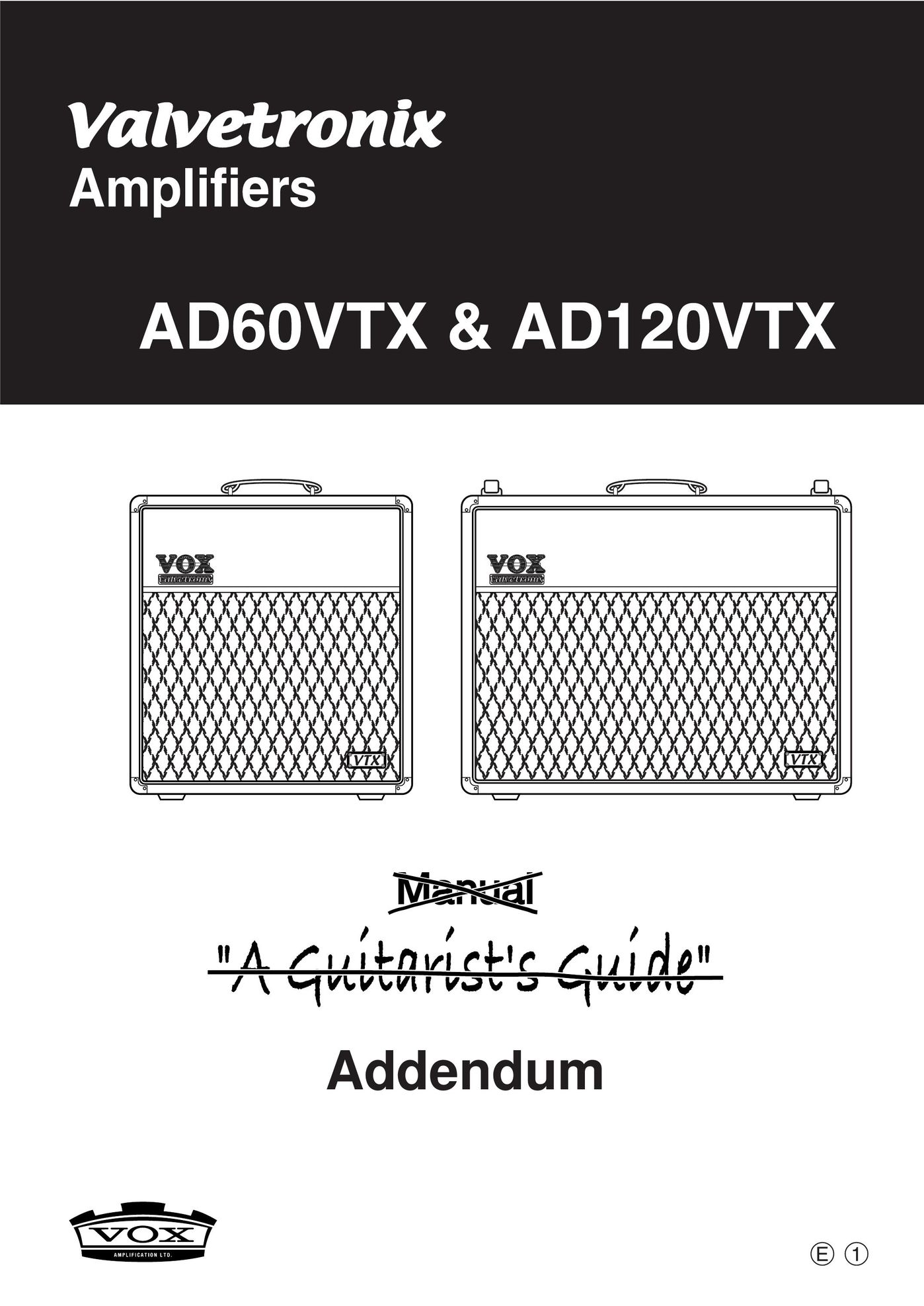 Vox AD120VTX Stereo Receiver User Manual