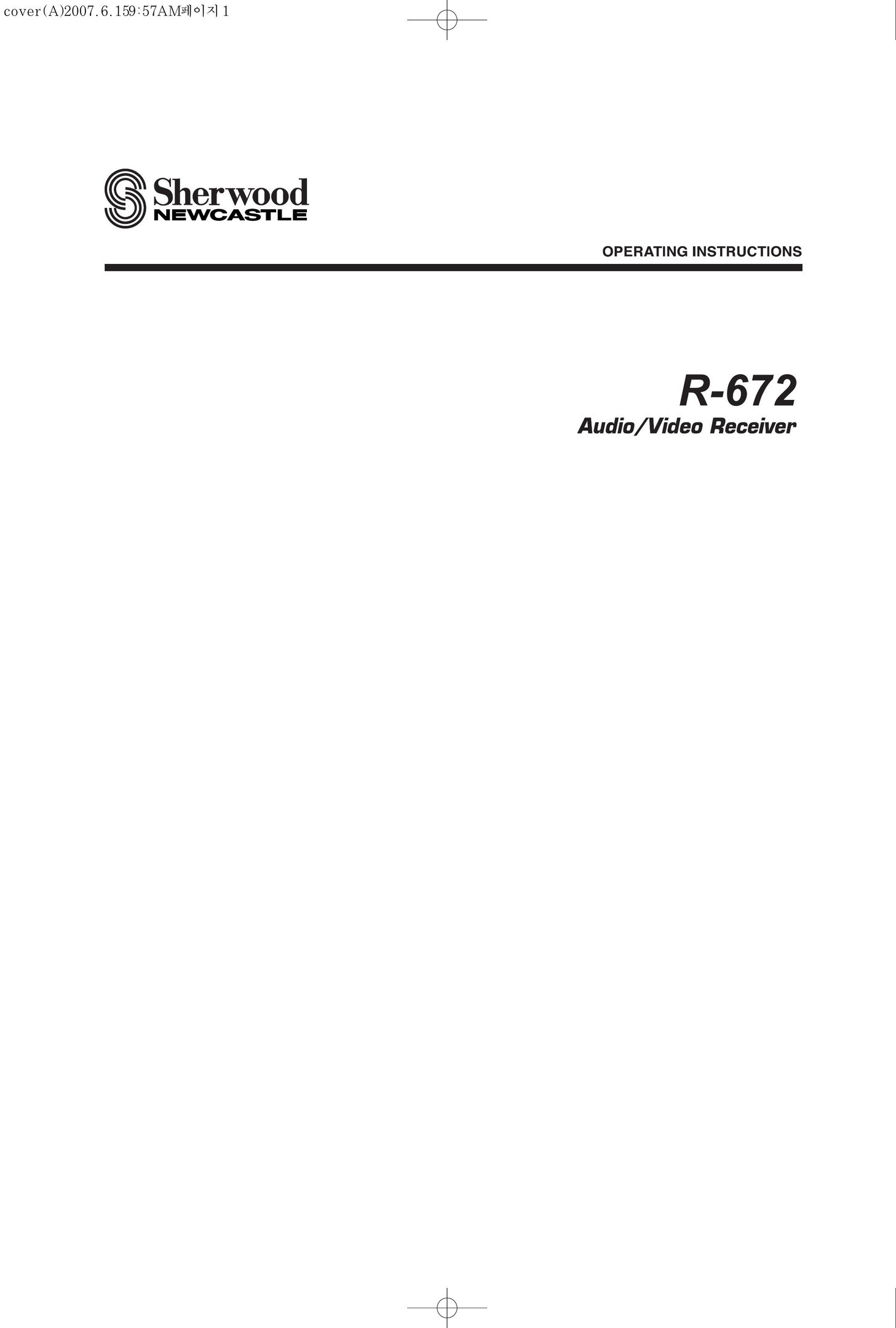 XM Satellite Radio R-672 Stereo Receiver User Manual