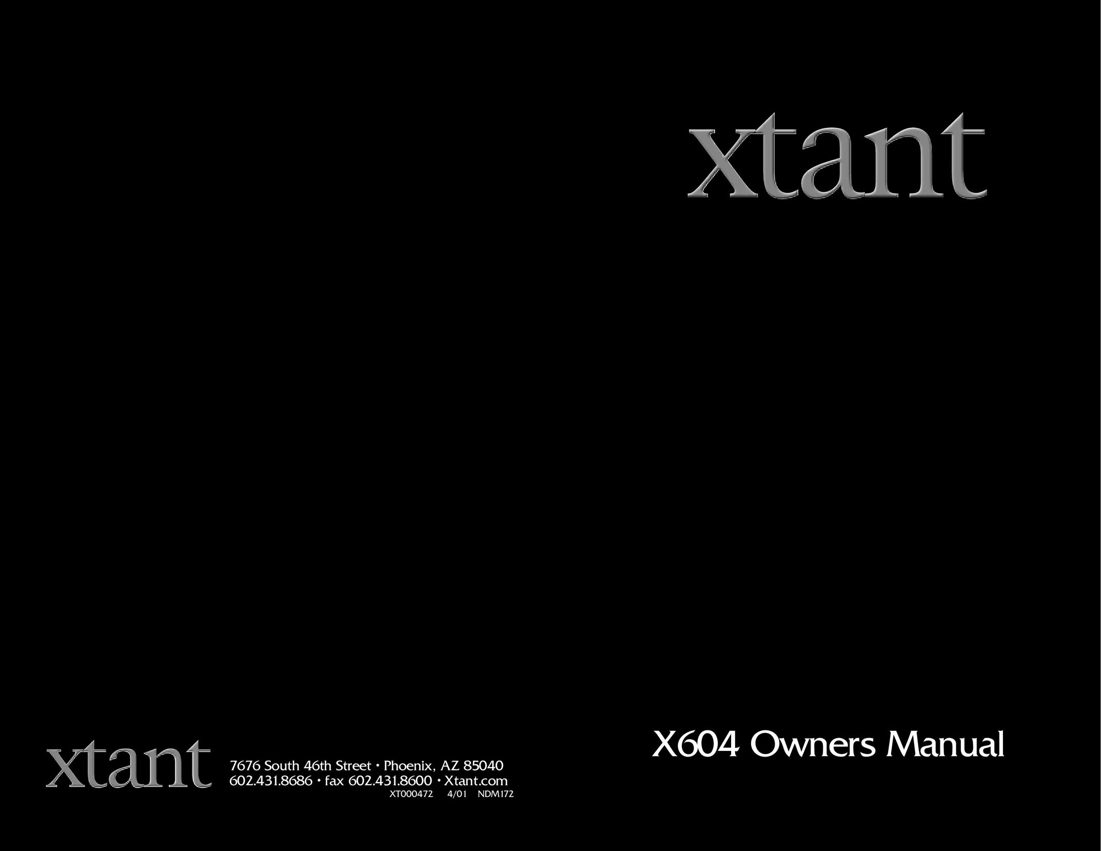 Xtant X604 Stereo Receiver User Manual