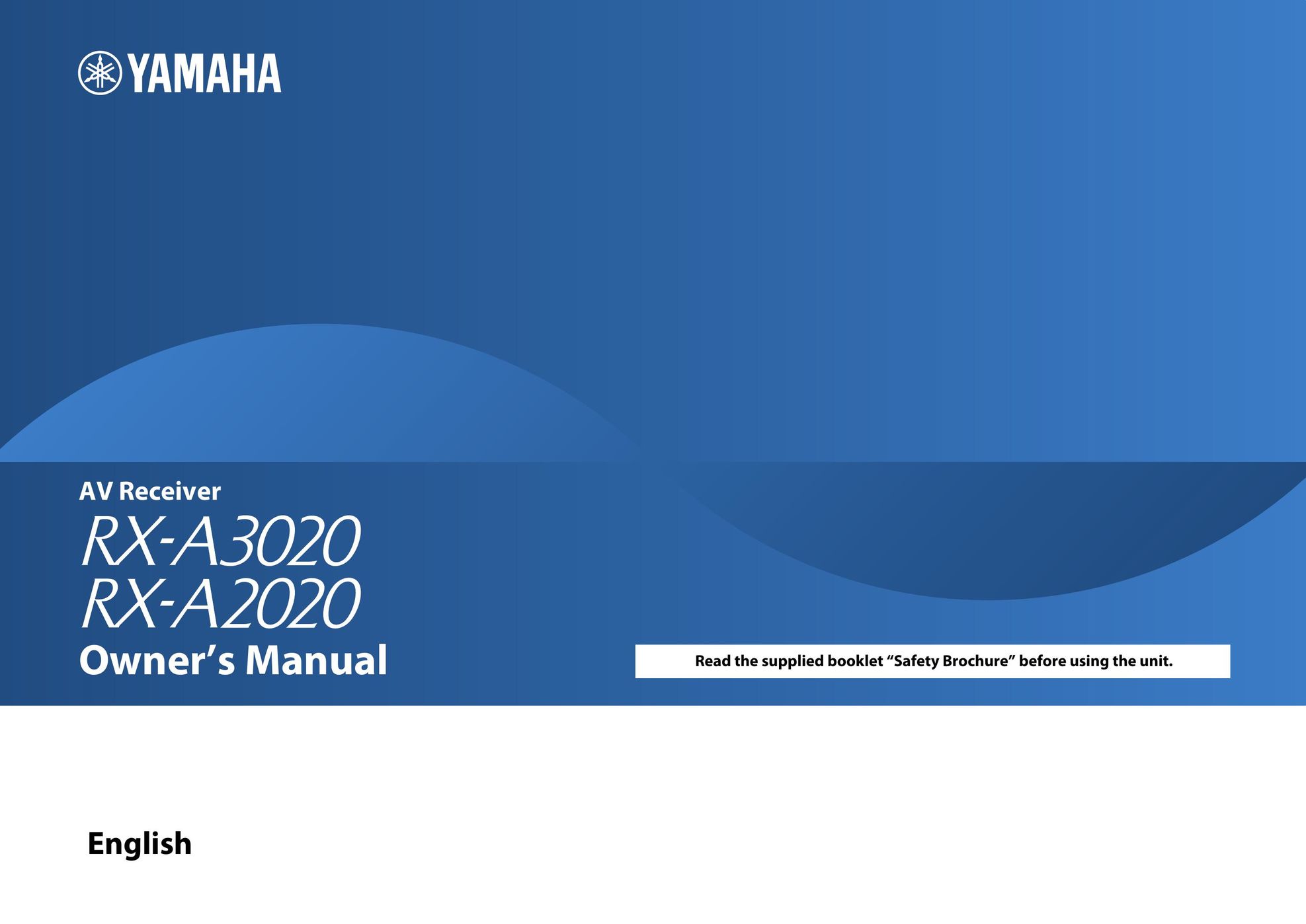 Yamaha AVENTAGE RX-A2020 Stereo Receiver User Manual