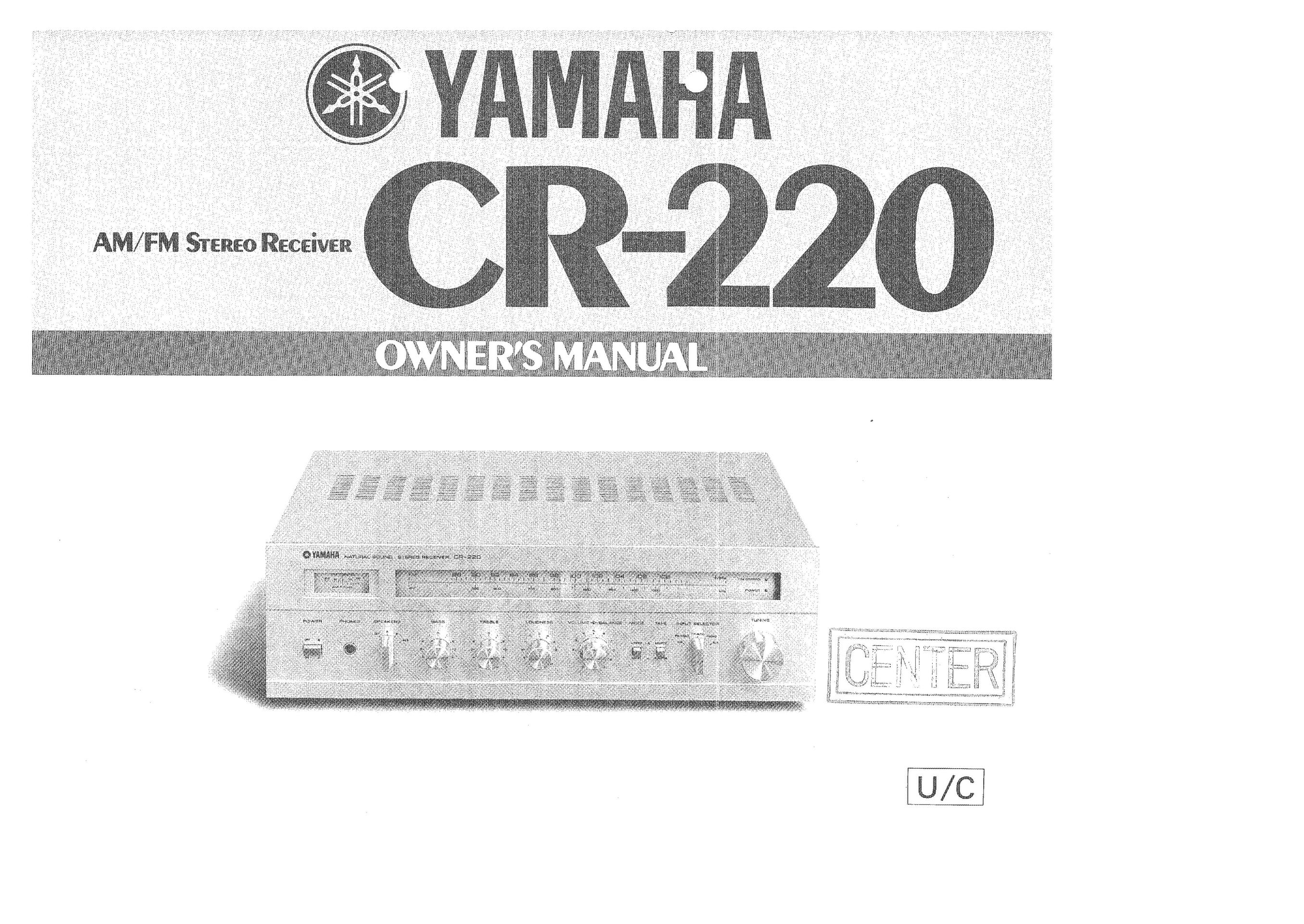 Yamaha cr-220 Stereo Receiver User Manual