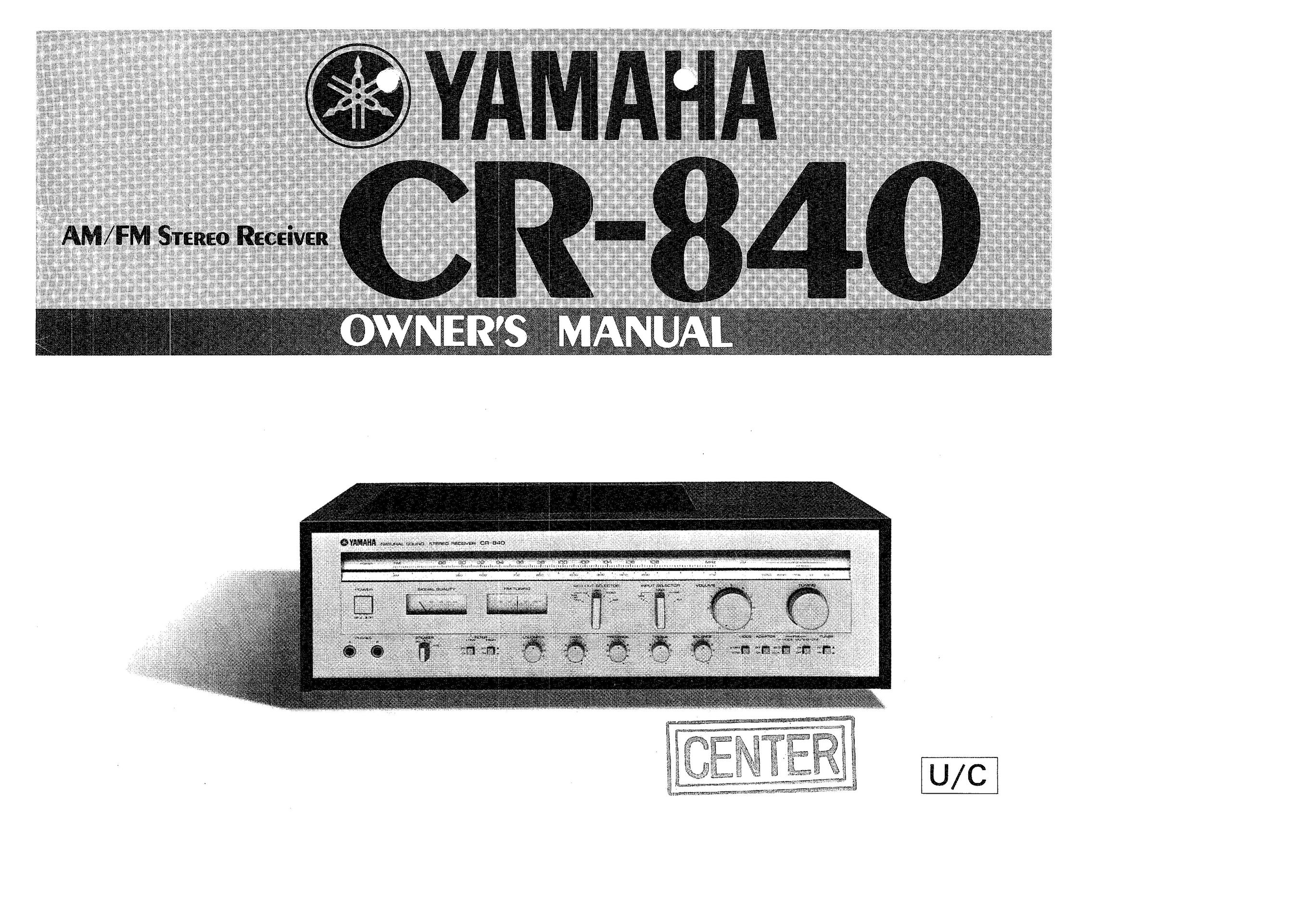 Yamaha CR-840 Stereo Receiver User Manual