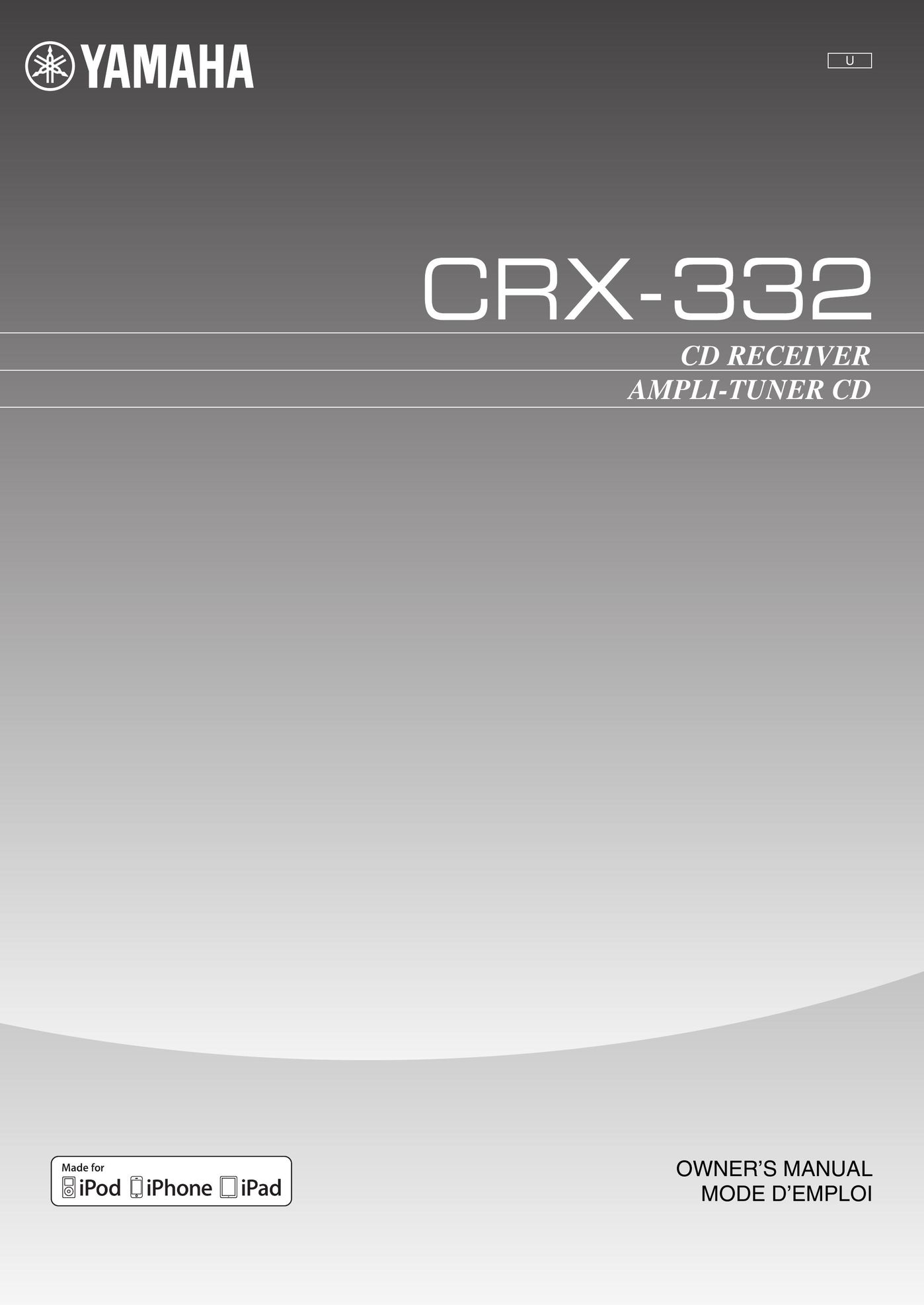 Yamaha CRX-332 Black Stereo Receiver User Manual