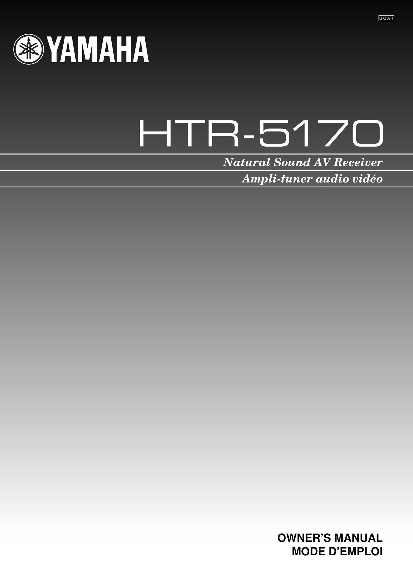Yamaha HTR-5170 Stereo Receiver User Manual