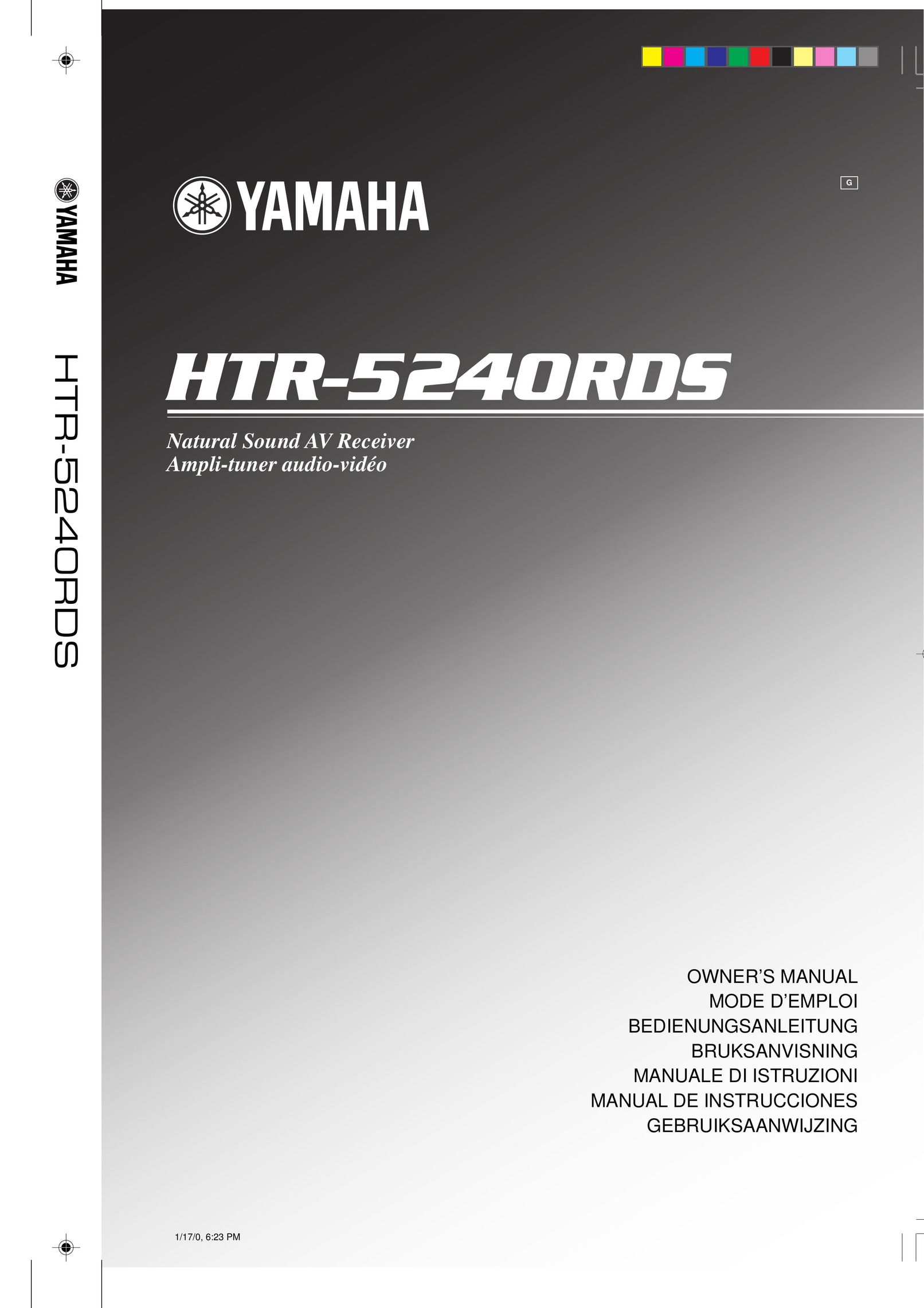 Yamaha HTR-5240RDS Stereo Receiver User Manual